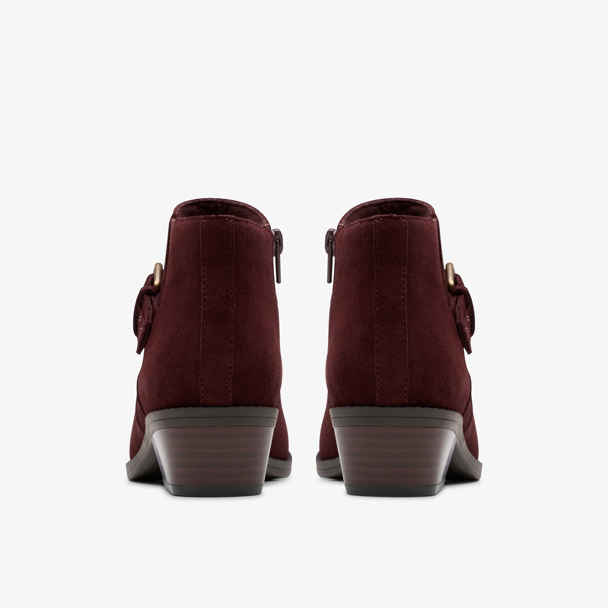 Botas De La Marca Clarks  Para Mujer Modelo Danyelle Wish Merlot Suede En Color Rojo