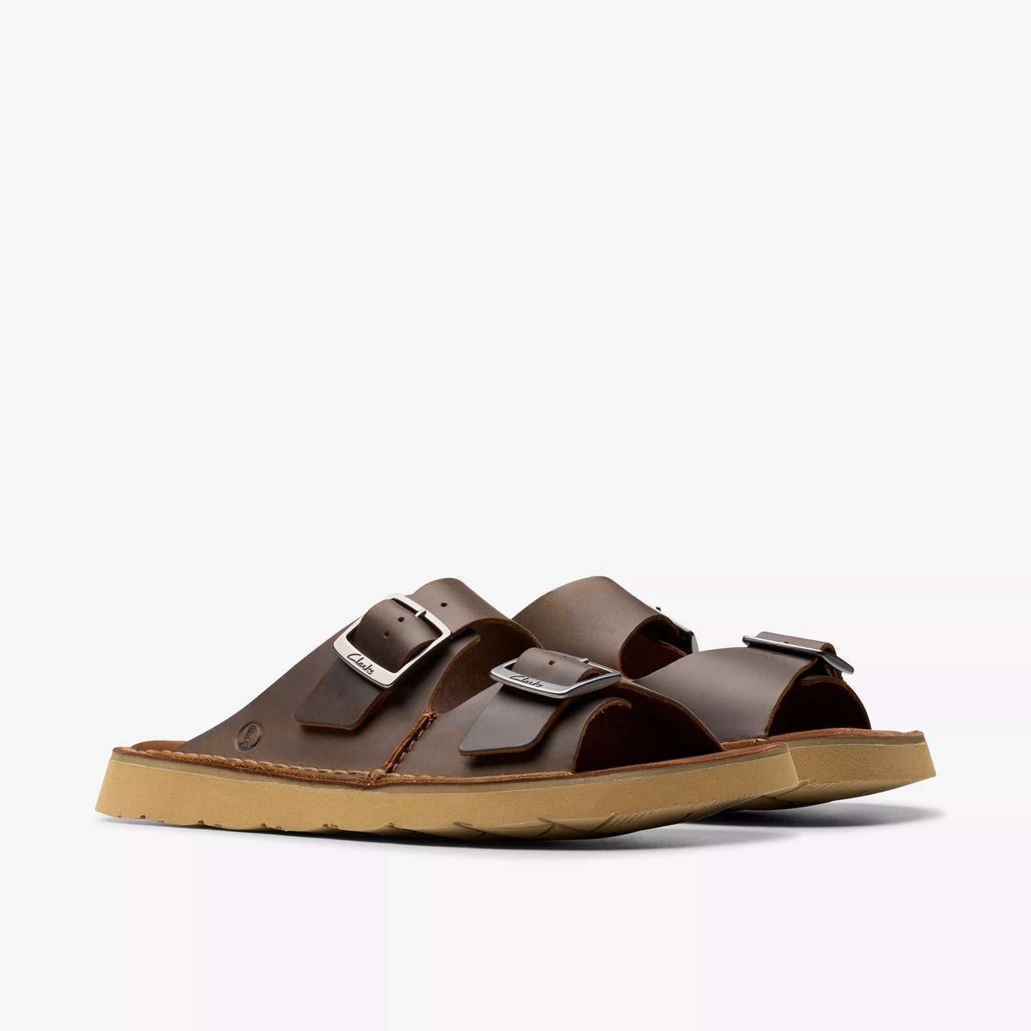CLARKS | SANDALS | MEN | SOLSBURY STRAP BEESWAX LEATHER | BROWN