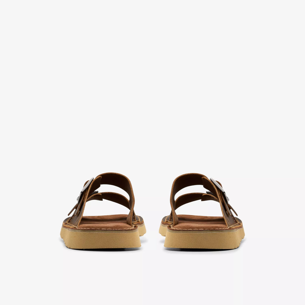 Sandalias De La Marca Clarks  Para Hombre Modelo Solsbury Strap Beeswax Leather En Color Amarillo