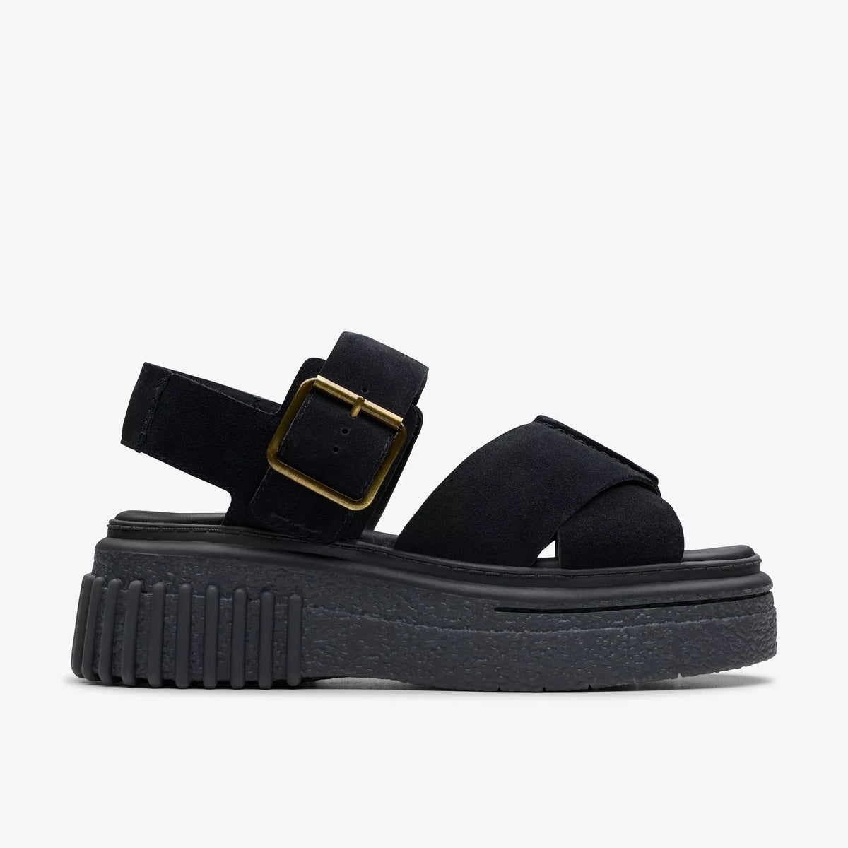 CLARKS Evamar Wish، صنادل أسود للنساء من Tascón