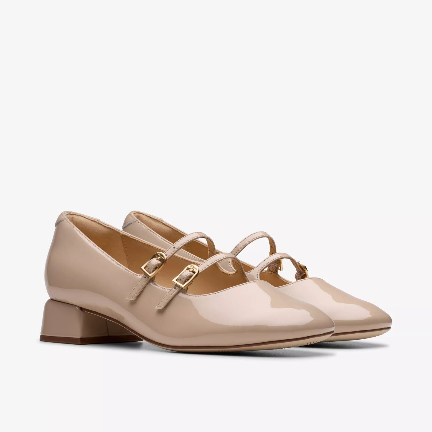 CLARKS | WOMEN'S SHOES | DAISS 30 SHINE | SAND PATENT LEATHER