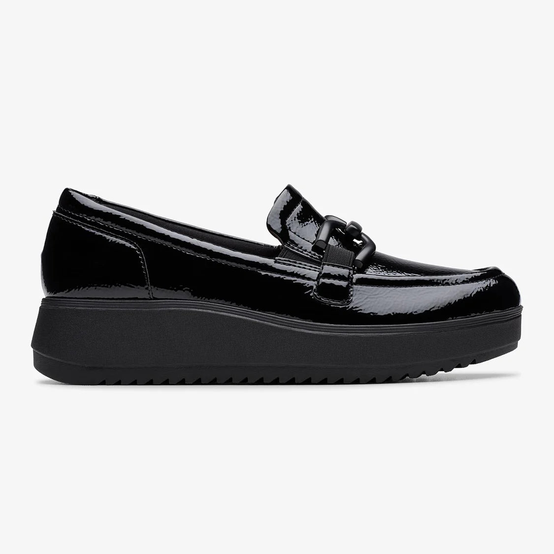 CLARKS | ZAPATOS CASUAL | MUJER | ZYLAH TOP BLACK CRINKLEPAT | NEGRO