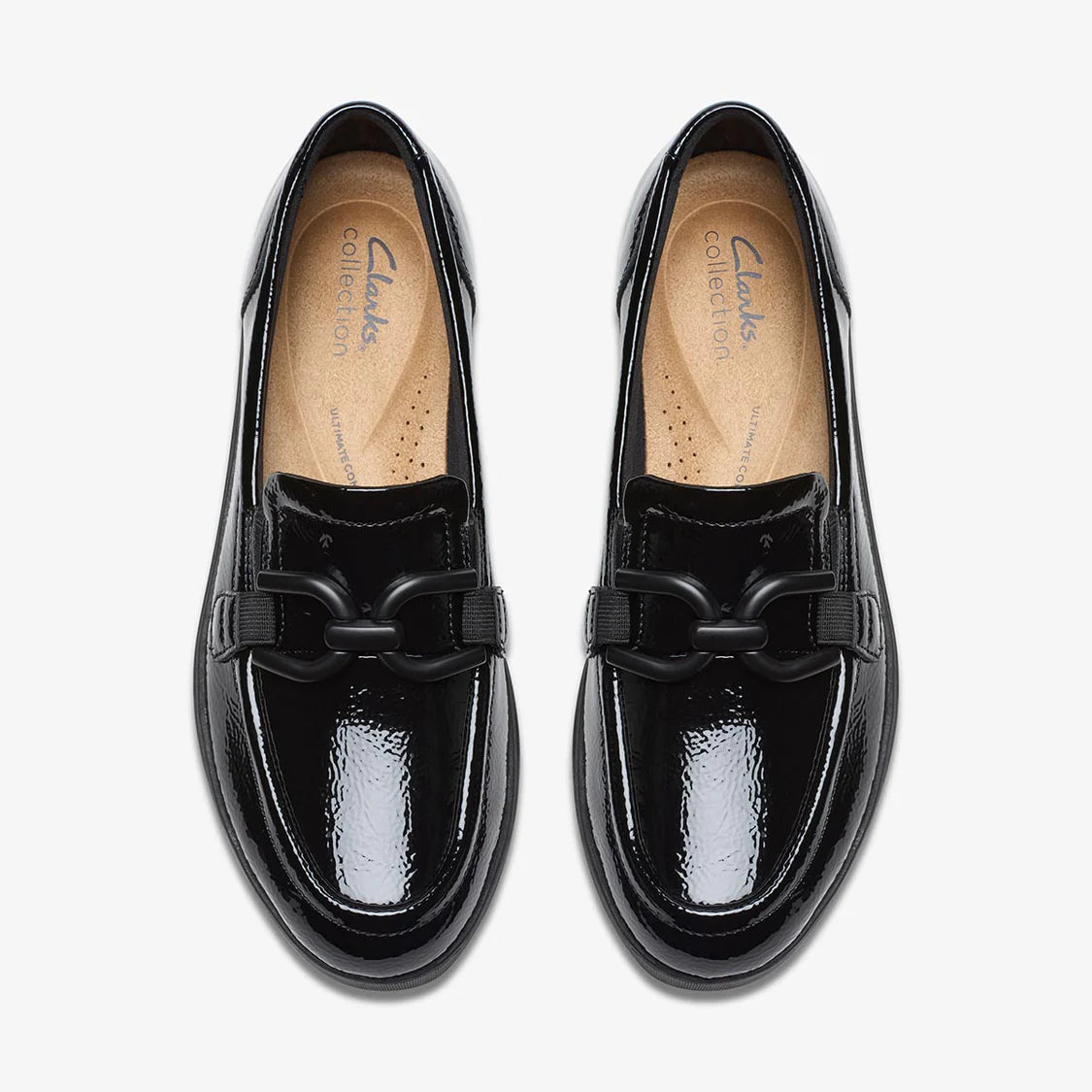 CLARKS | ZAPATOS CASUAL | MUJER | ZYLAH TOP BLACK CRINKLEPAT | NEGRO