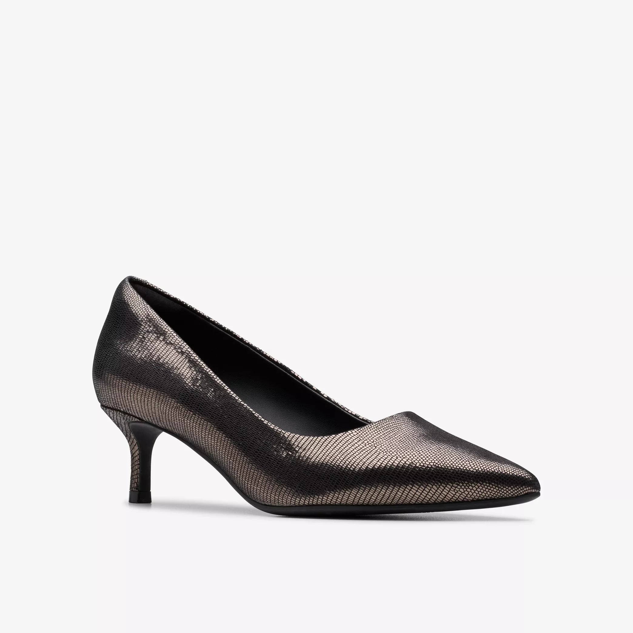 CLARKS | DRESS SHOES | WOMEN'S | ZAREY COURT METALLIC | Silver