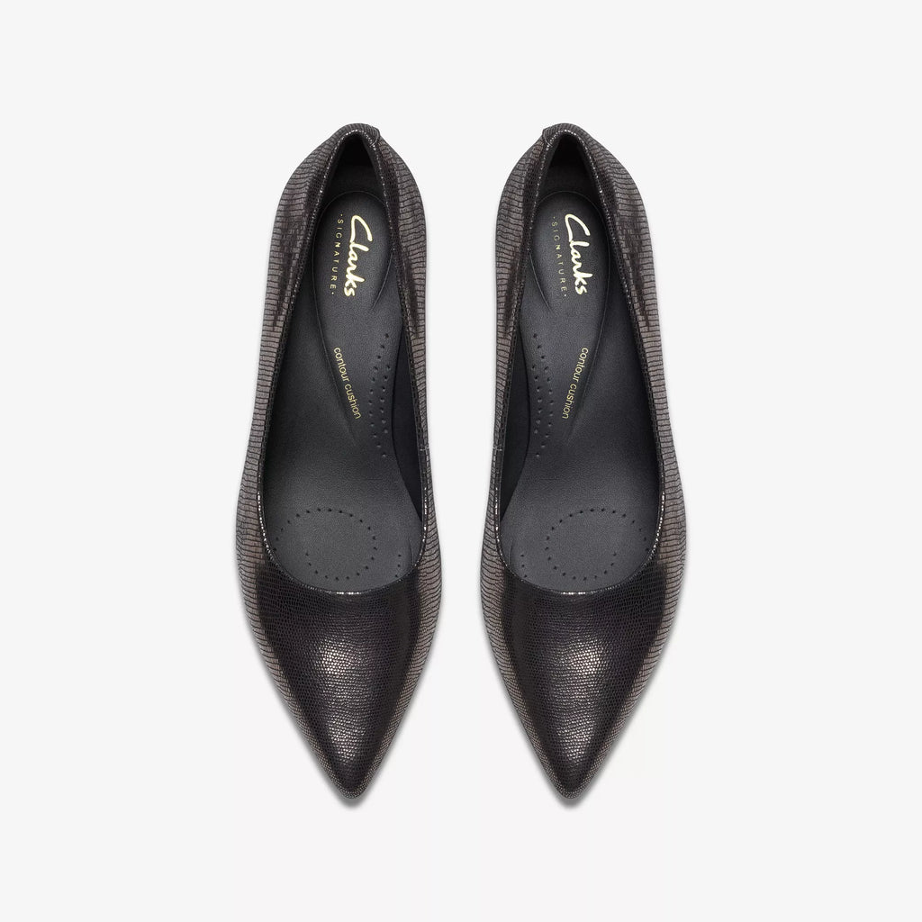 CLARKS | DRESS SHOES | WOMEN'S | ZAREY COURT METALLIC | Silver