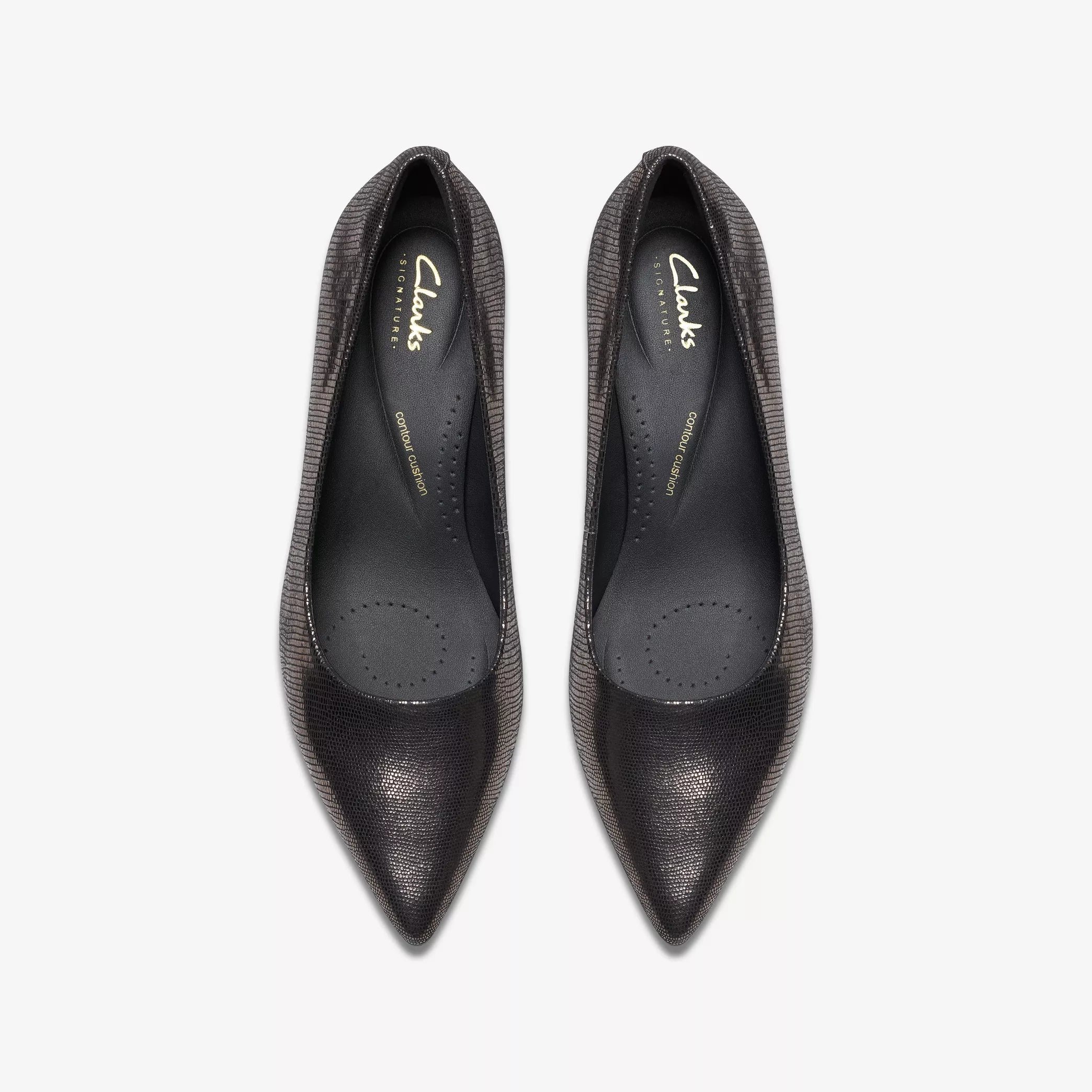 CLARKS | DRESS SHOES | WOMEN'S | ZAREY COURT METALLIC | Silver