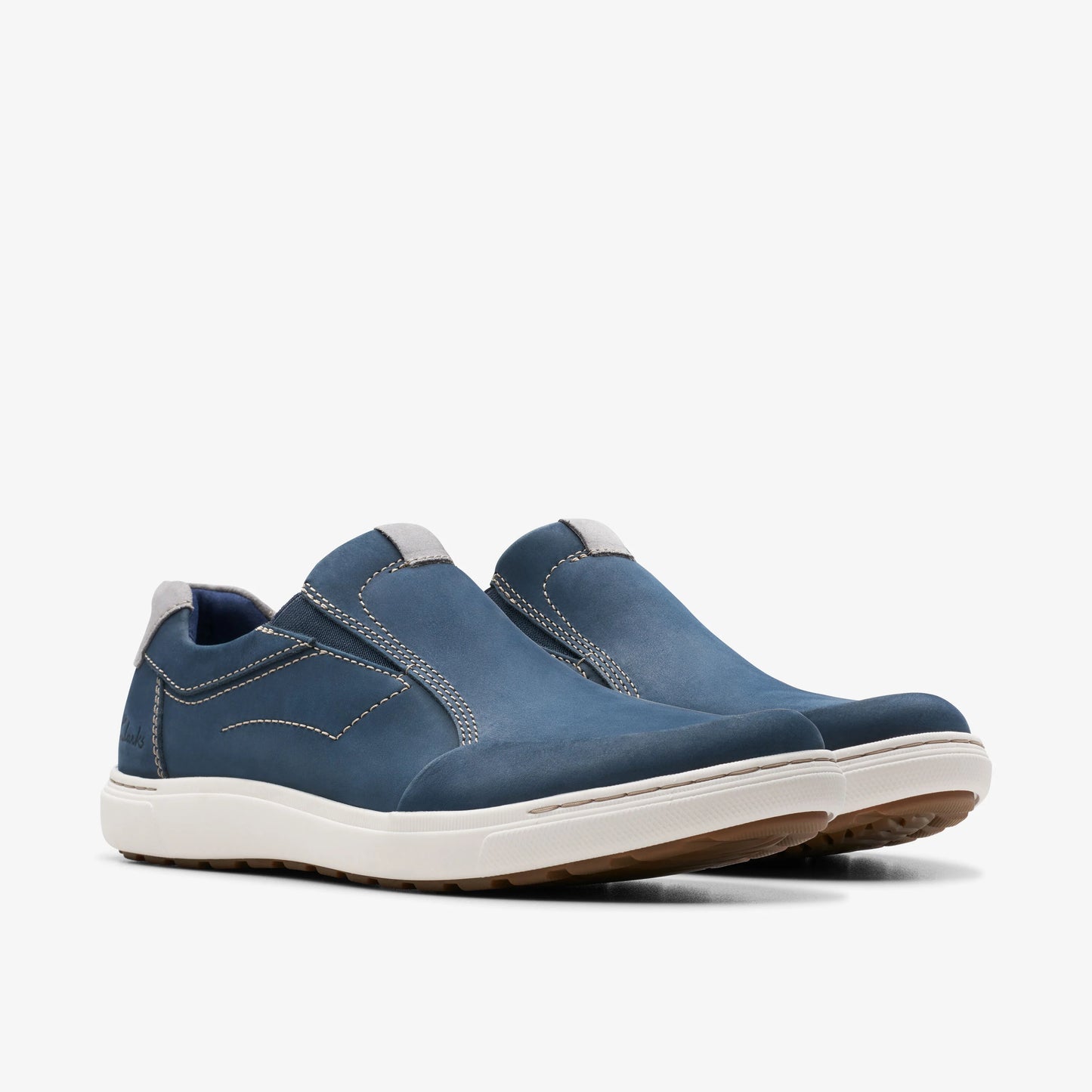 CLARKS | 남자를위한 캐주얼 신발 | MAPSTONE STEP NAVY NUBUCK | 파란색