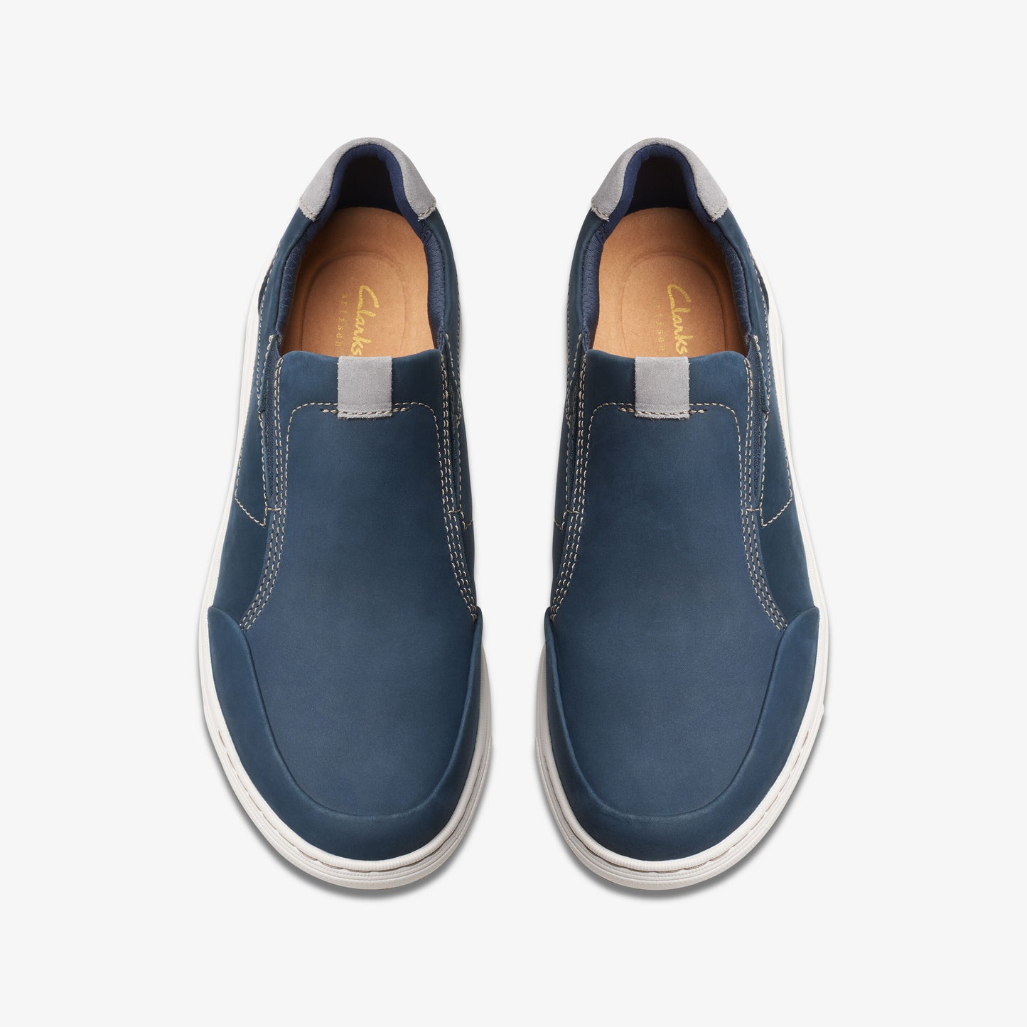 CLARKS | पुरुषों के लिए आकस्मिक जूते | MAPSTONE STEP NAVY NUBUCK | नीला