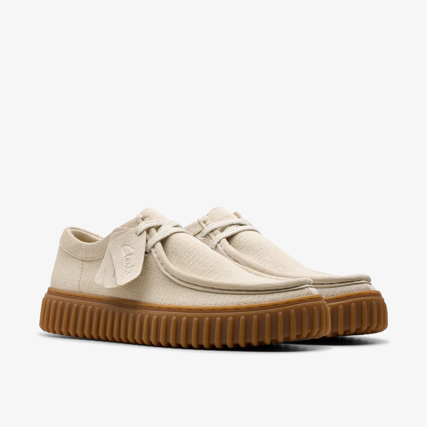CLARKS | WALLABEE MAN | TORHILL LOW OFF WHITE COMBI | WHITE