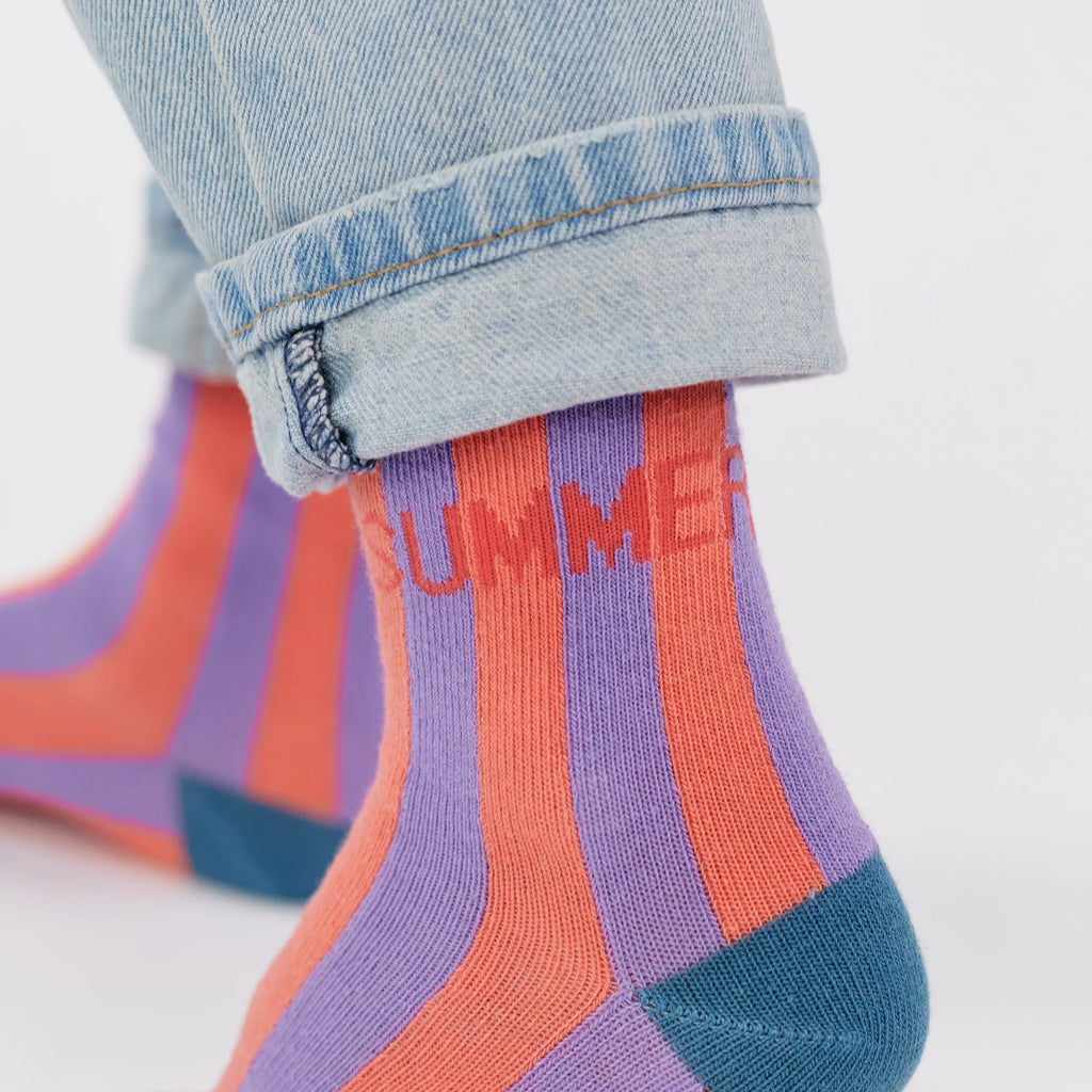 BILLYBELT Combed Summer: lila socks for women
