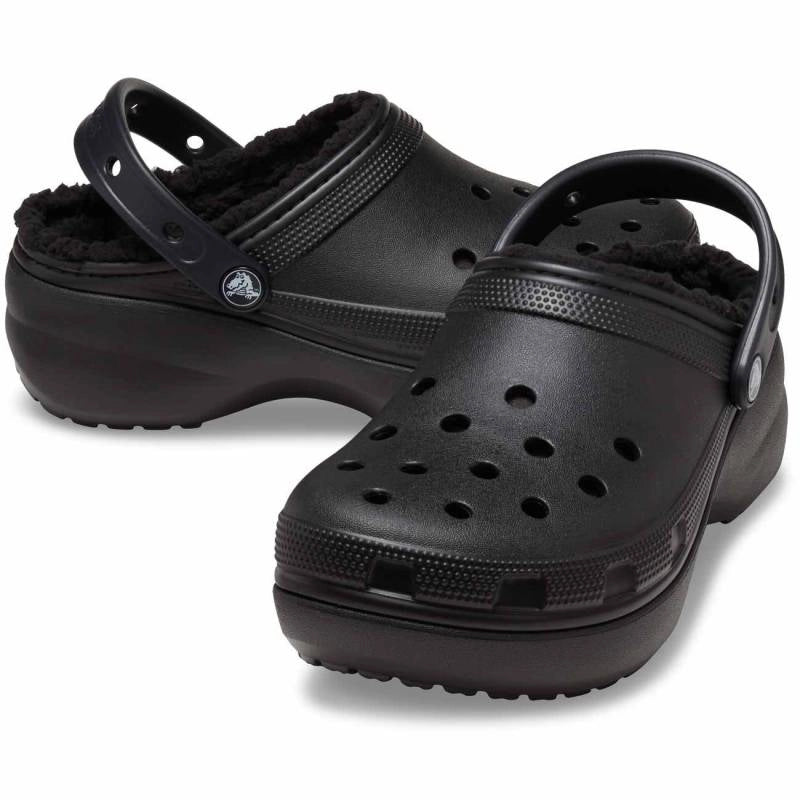 CROCS | MULES Y ZUECOS | MUJER | CLASSIC PLATFORM LINED W | NEGRO