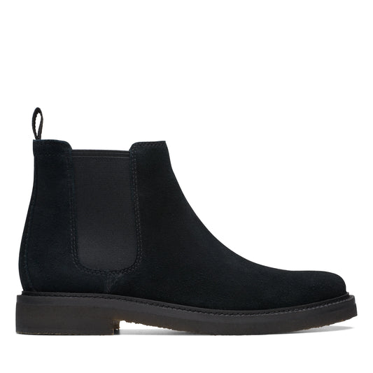 CLARKS | أحذية تشيلسي للرجال | CLARKDALE EASY BLACK SUEDE | أسود