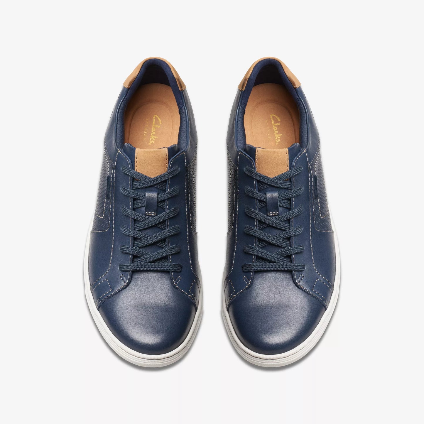CLARKS | 男士休闲鞋 | MAPSTONE LACE NAVY LEATHER | 蓝色的
