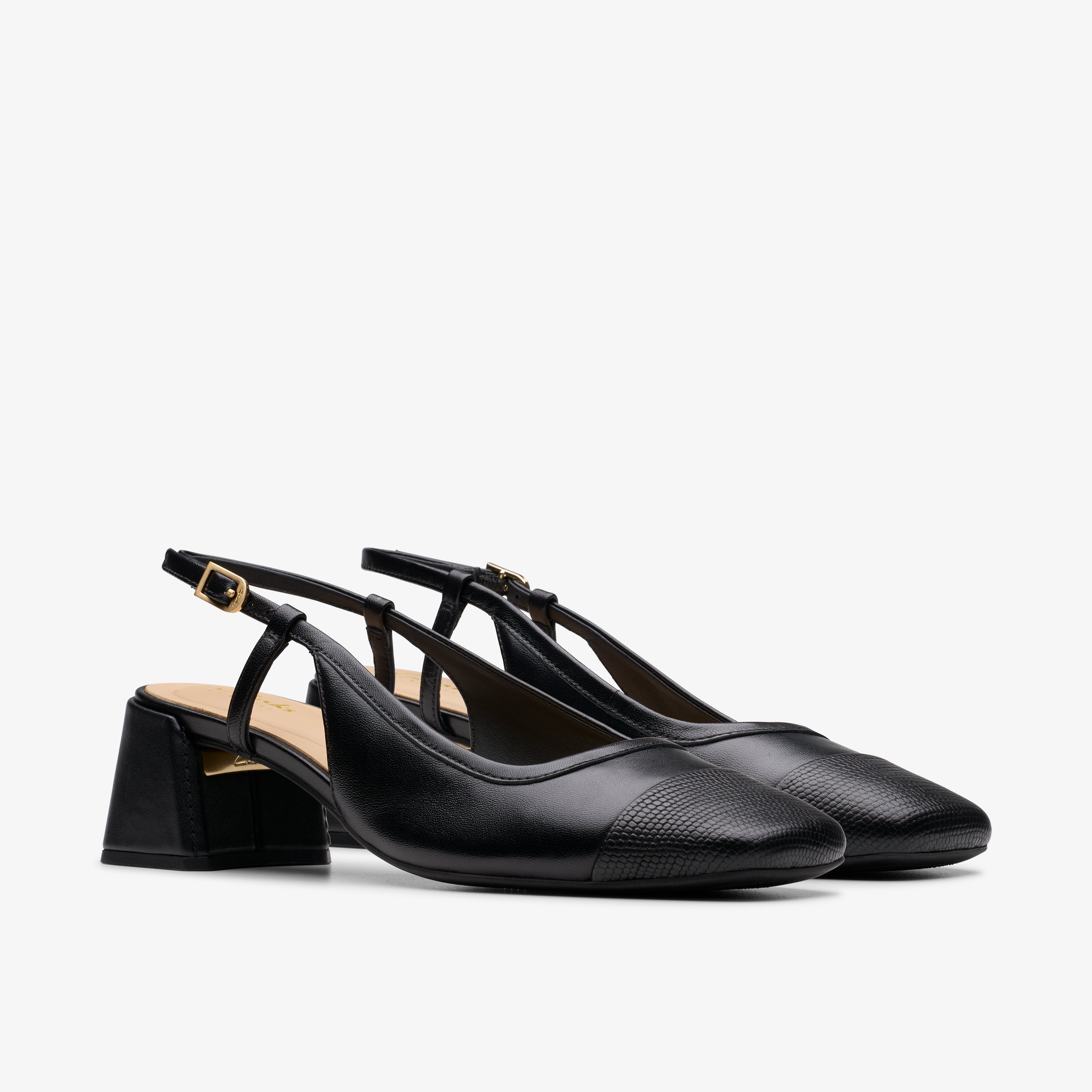 Zapatos Casual De La Marca Clarks  Para Mujer Modelo Nyta45 Sling Black Combination Leather