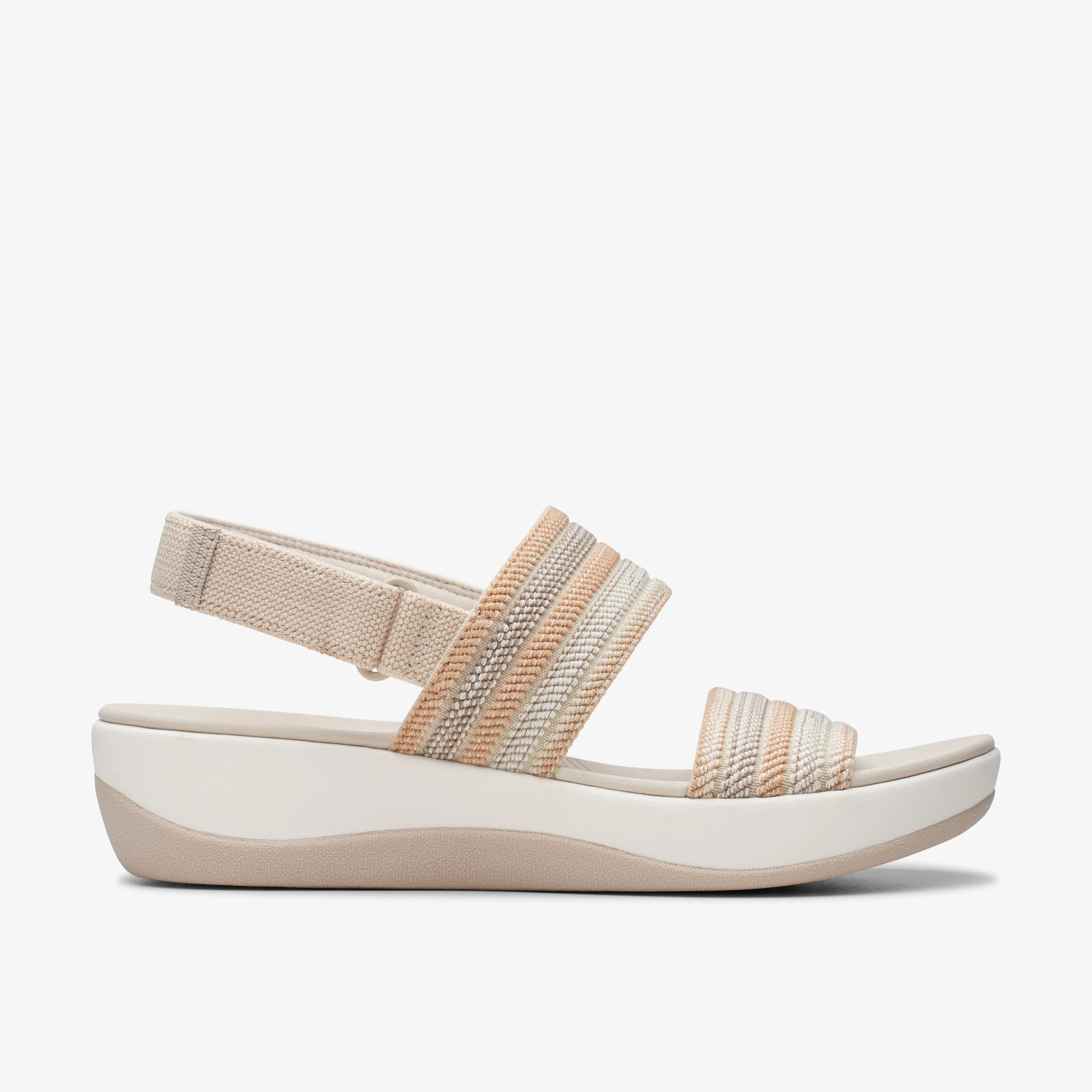 Sandalias De La Marca Clarks  Para Mujer Modelo Arla Stroll Beige Combi En Color Beige