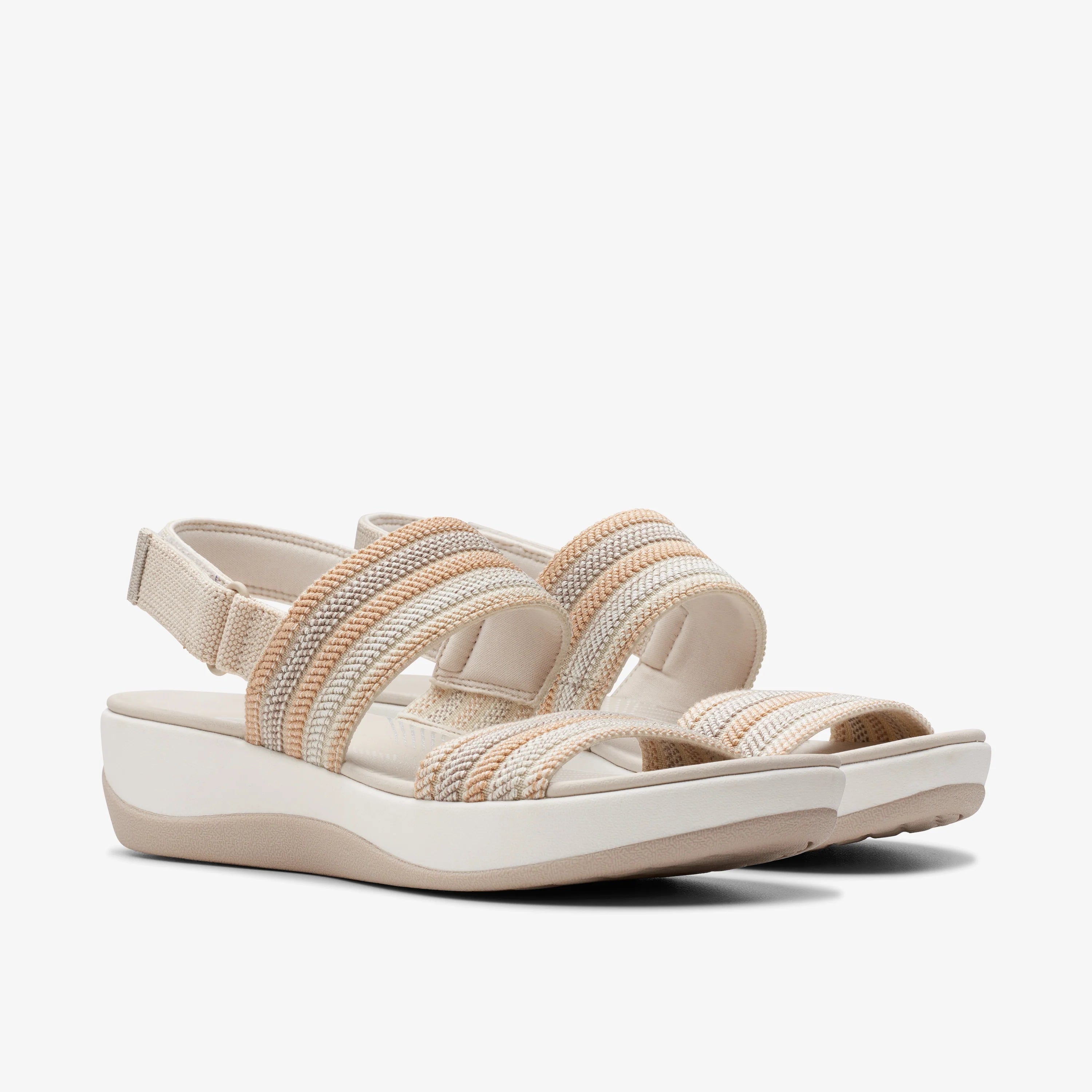Sandalias De La Marca Clarks  Para Mujer Modelo Arla Stroll Beige Combi En Color Beige