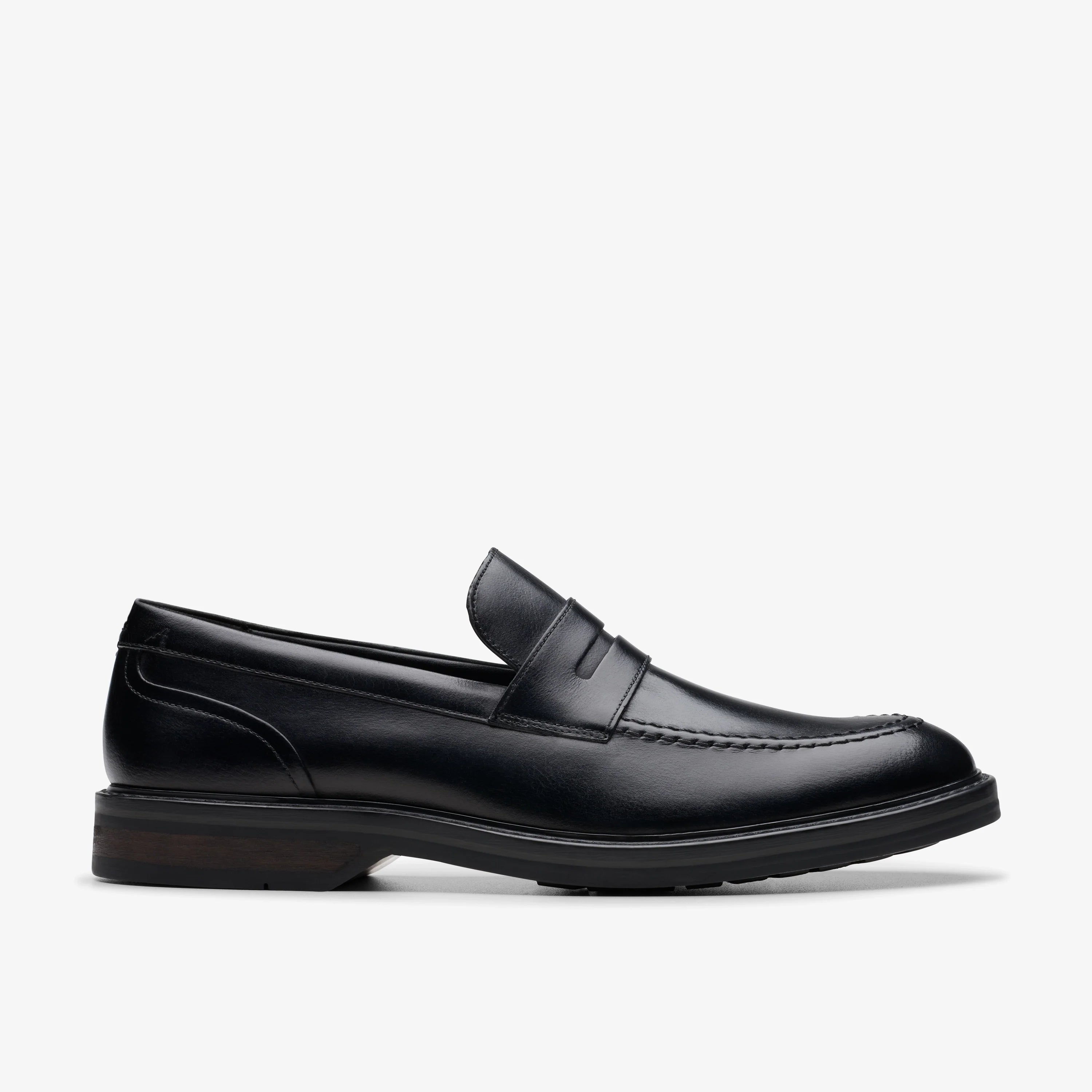 Zapatos Casual De La Marca Clarks  Para Hombre Modelo Aldwin Step Black Leather En Color Negro