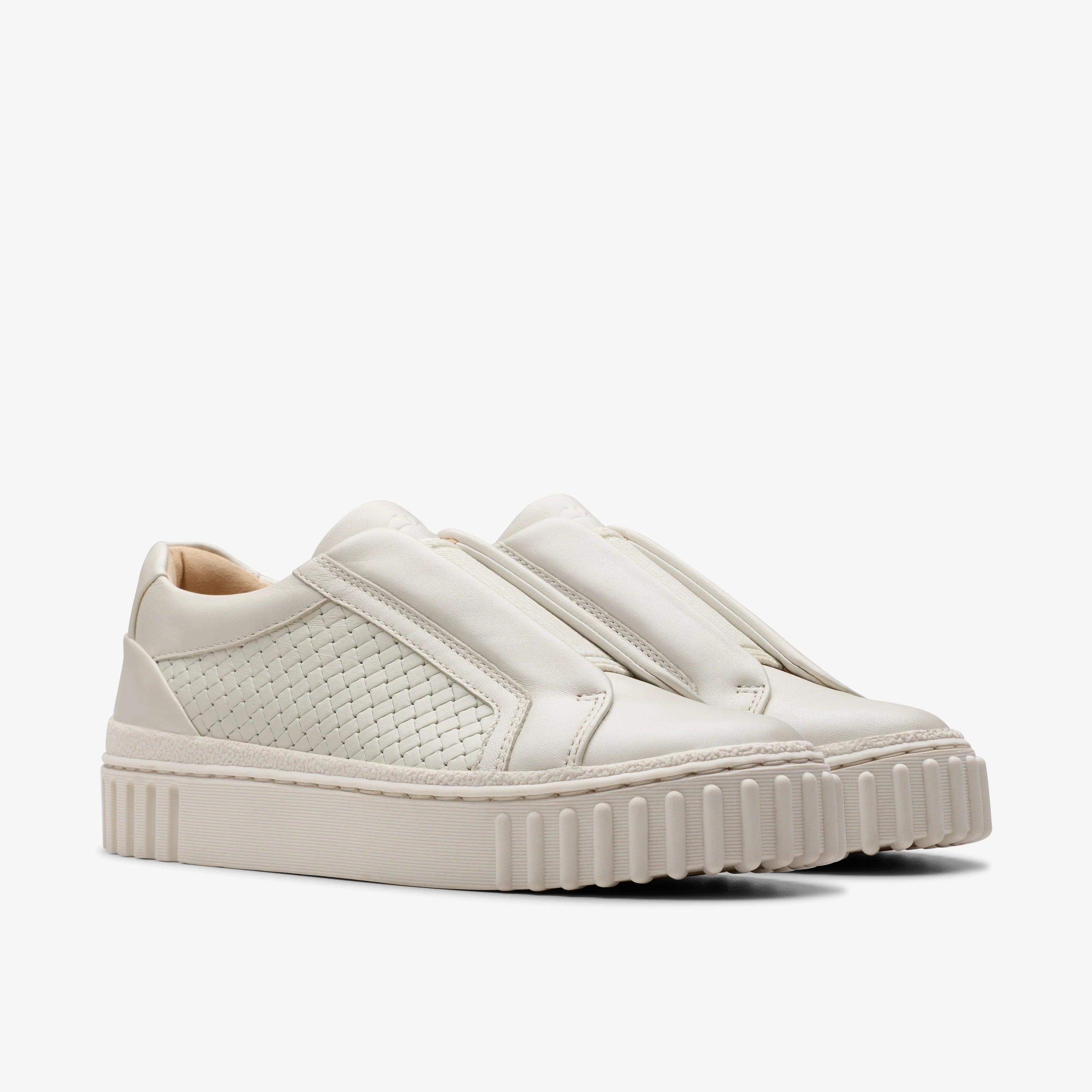 Zapatos Casual De La Marca Clarks  Para Mujer Modelo Mayhill Bay Off White Lea En Color Blanco