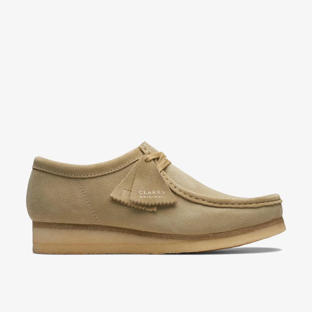 Zapatos Casual De La Marca Clarks  Para Hombre Modelo Wallabee Maple Suede En Color Beige