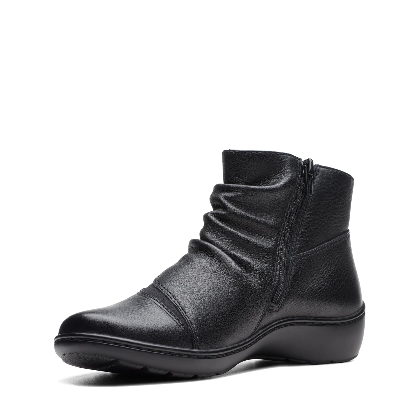 CLARKS | BOTINES MUJER | CORA DERBY BLACK LEATHER | NEGRO