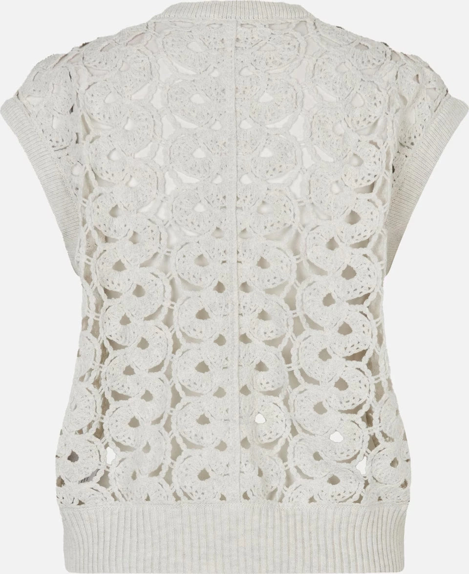 SECOND FEMALE | CHALECO | MUJER | CORALIE KNIT VEST | BLANCO