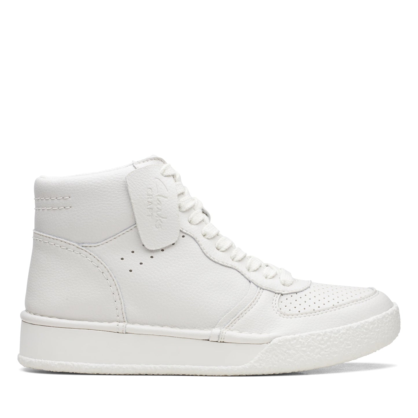 CLARKS | BOTAS MUJER | CRAFTCUP MID WHITE LEATHER | BLANCO