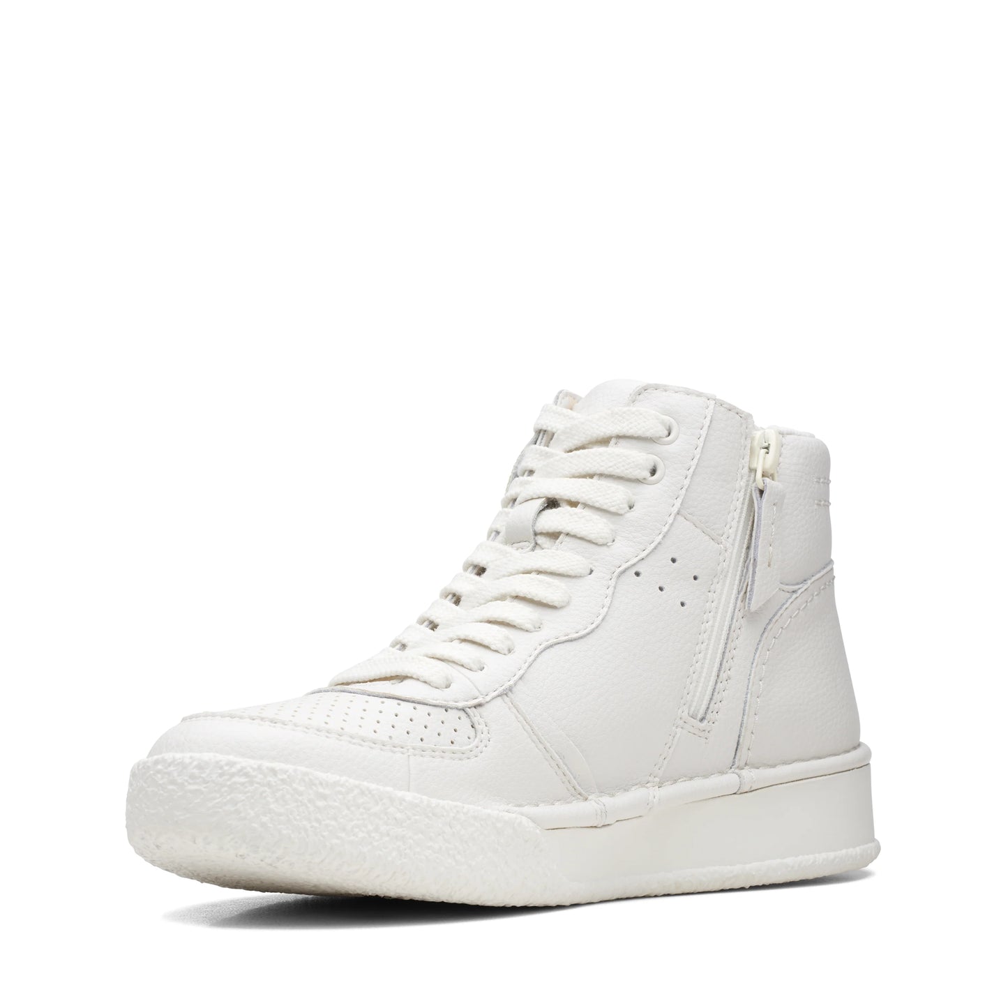 CLARKS | BOTAS MUJER | CRAFTCUP MID WHITE LEATHER | BLANCO