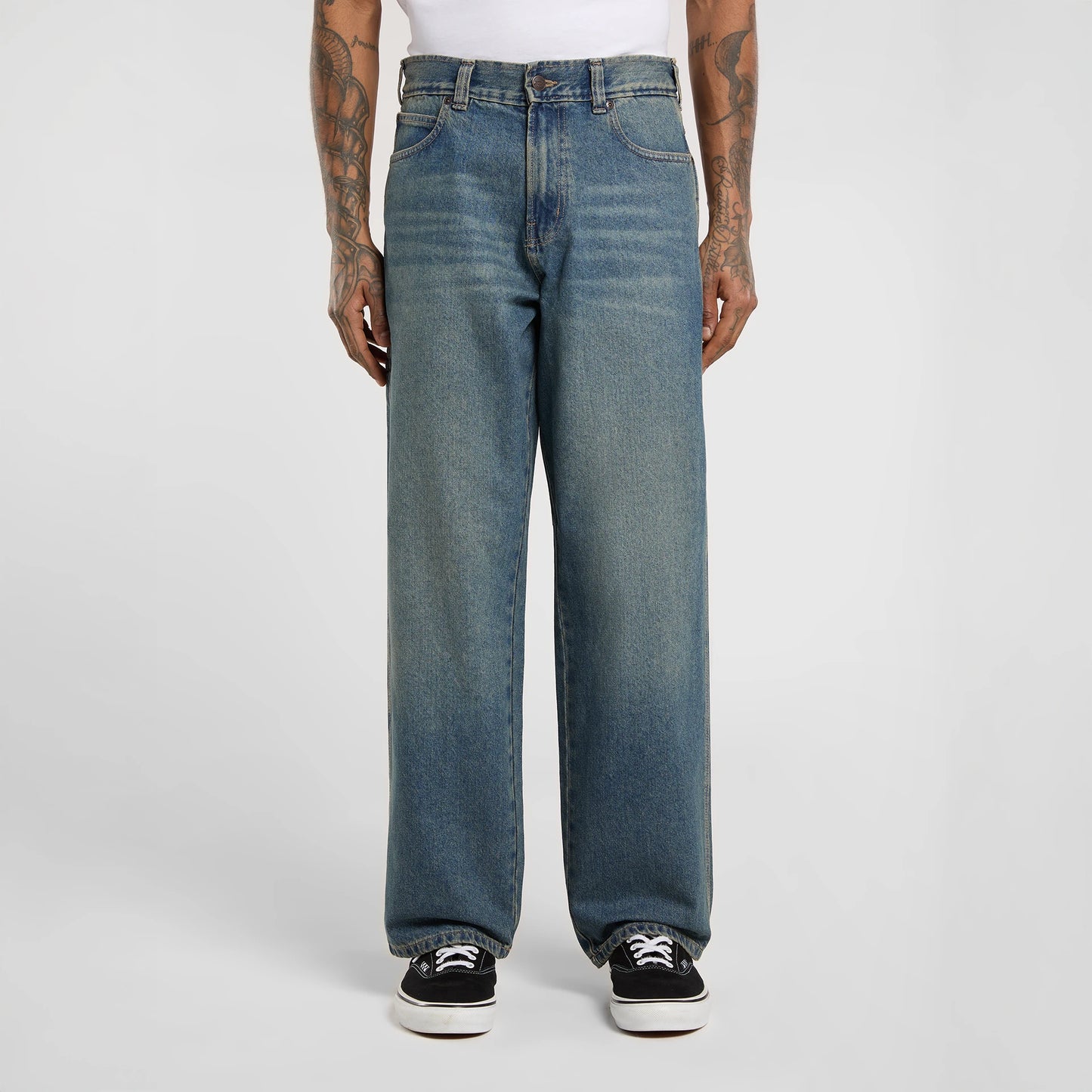 DICKIES | PANTALONES | HOMBRE | 958 BAGGY TAPERED WORK JEANS KHAKI TINTED BLUE | AZUL