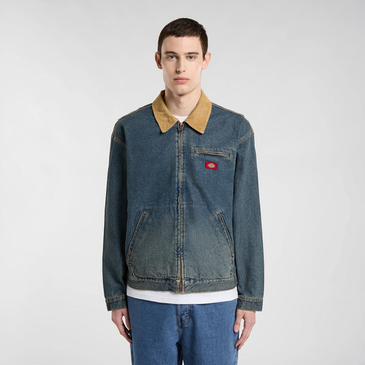 DICKIES | CHAQUETAS | HOMBRE | DENIM PAINTER JACKET KHAKI TINTED BLUE | AZUL