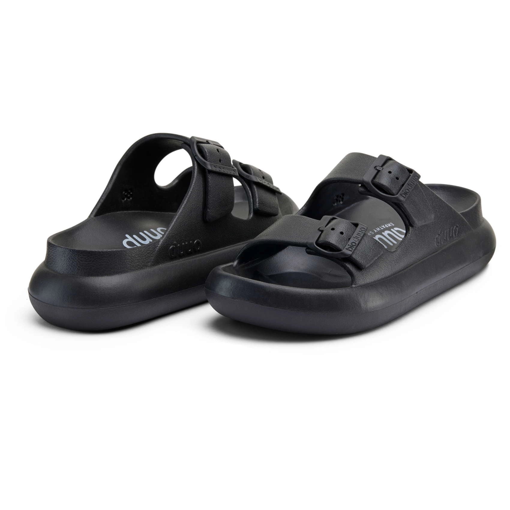 DUUO EVA Curvi 02: noir tongs pour femme