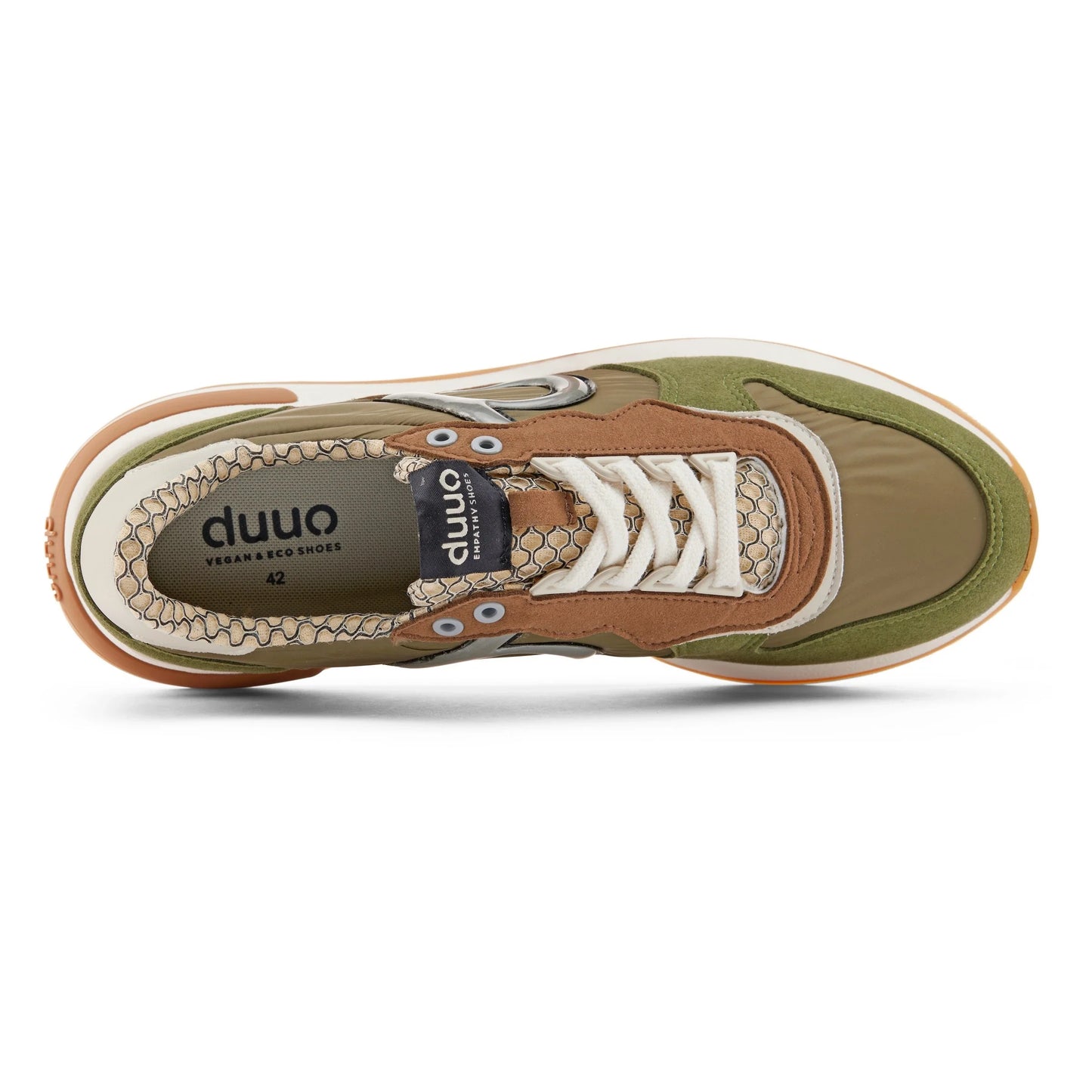 Sneakers de la marca duuo para mujer modelo slow solid 06 en color caqui