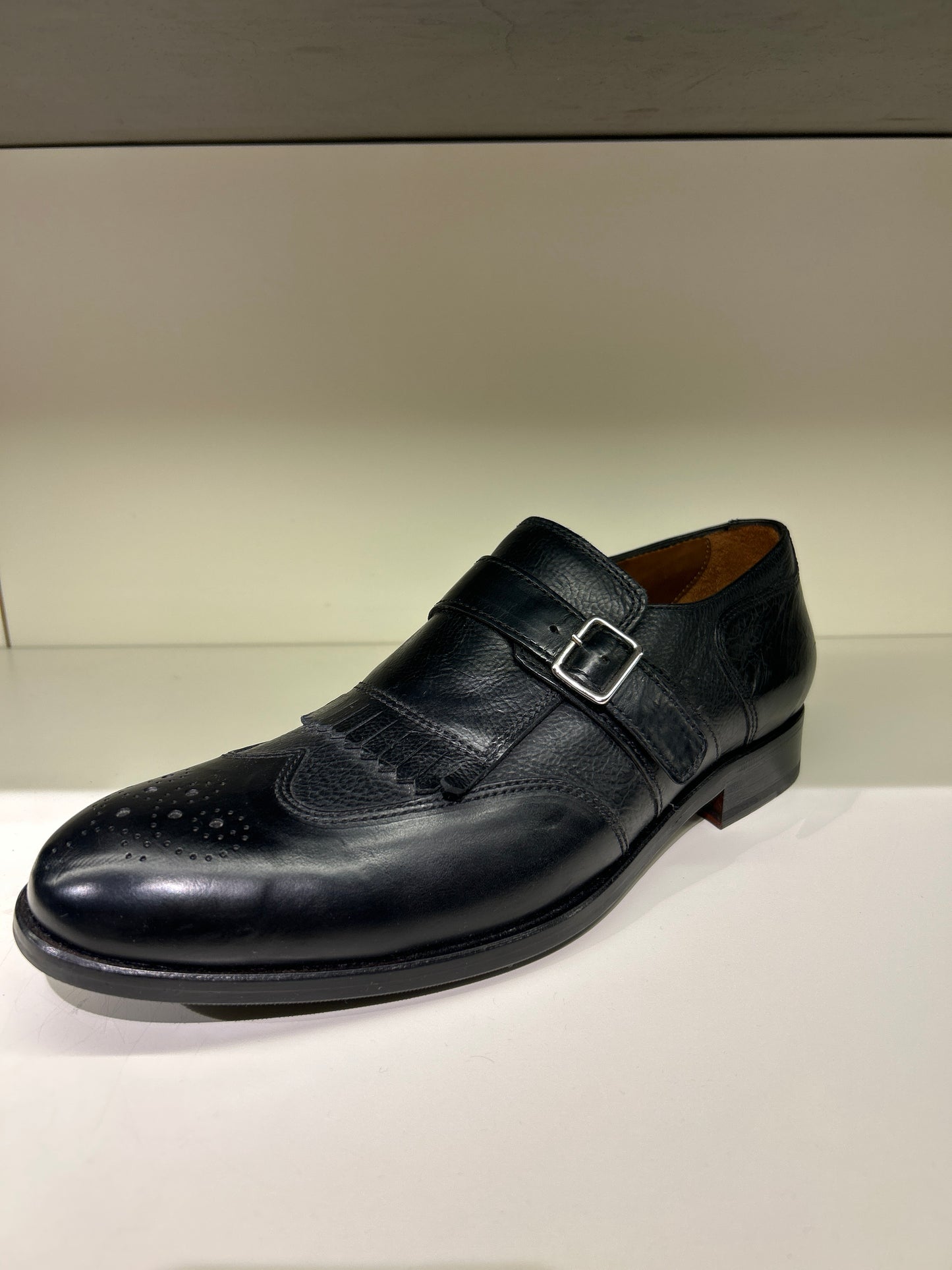 LOTTUSSE | MEN'S DRESS SHOES | LUTTON BUCKLE SHOES BLACK COWHIDE | BLACK