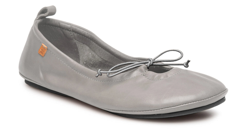 EL NATURALISTA N5821: grey ballet flats for women