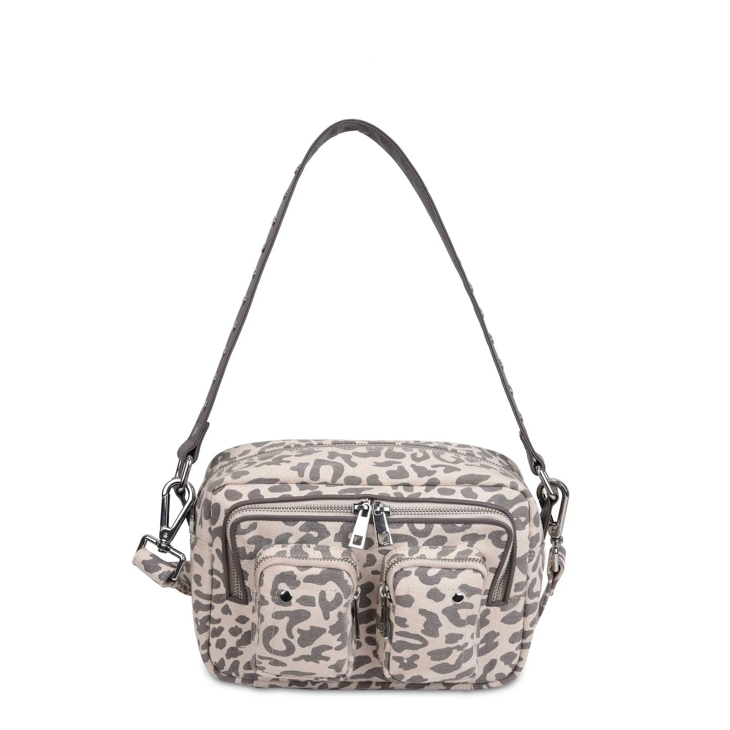 NUNOO | BOLSO MUJER | ELLIE RECYCLED CANVAS LIGHT DOTS | BEIGE