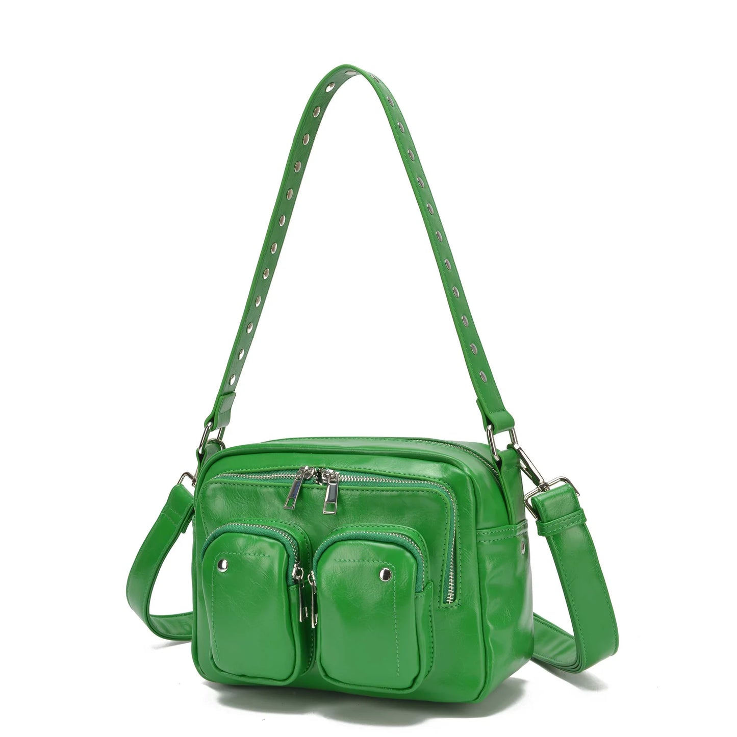 NUNOO | WOMEN'S BAG | ELLIE WRINKLE RECYCLED PU GREEN | GREEN