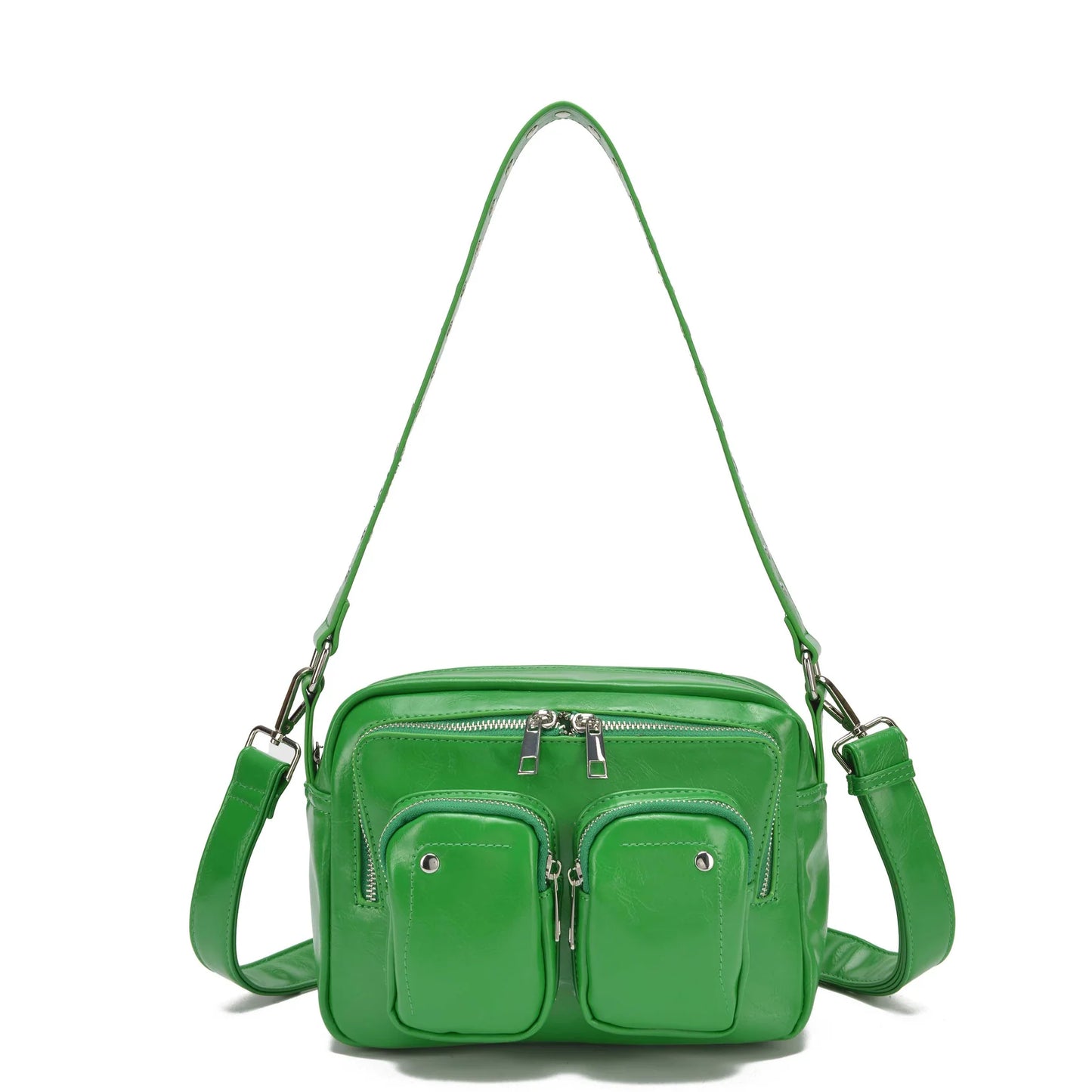 NUNOO | WOMEN'S BAG | ELLIE WRINKLE RECYCLED PU GREEN | GREEN