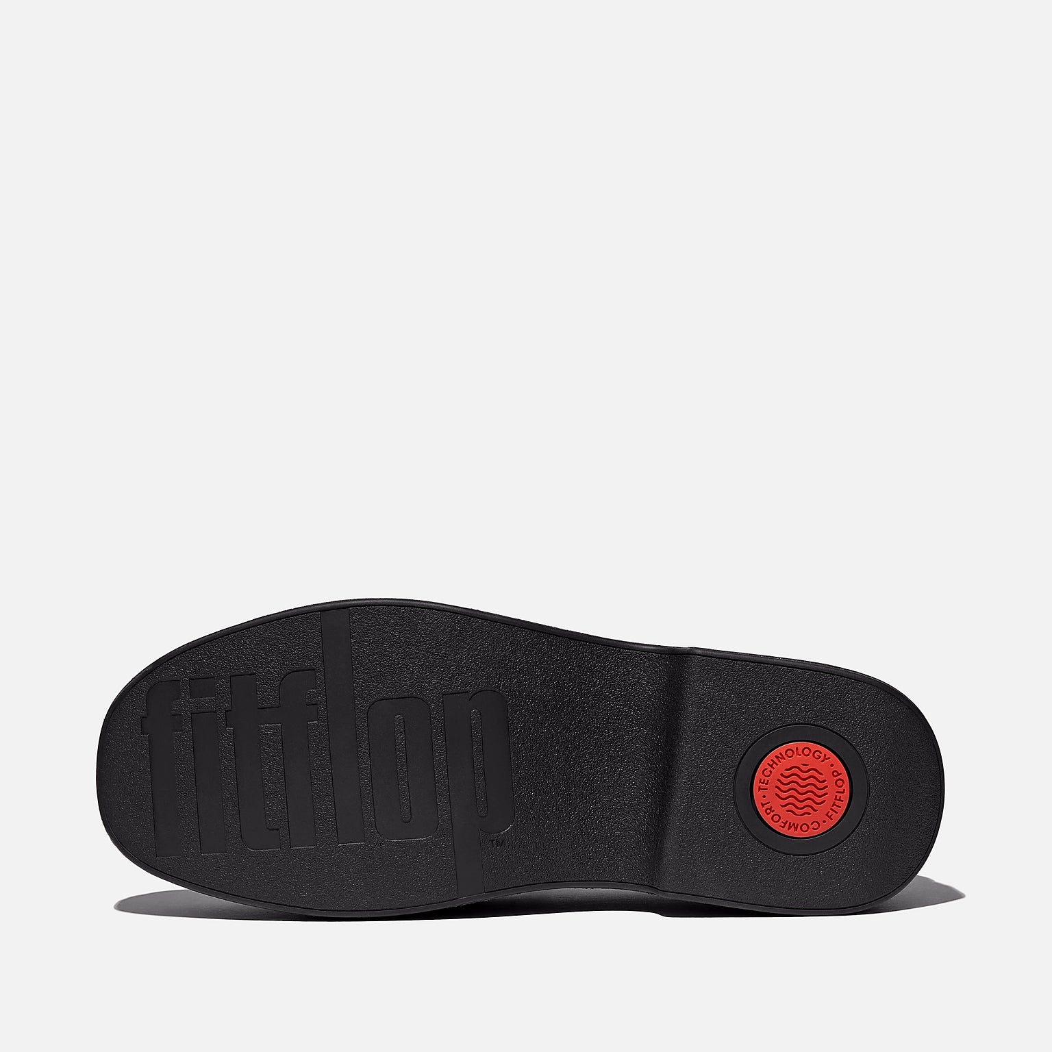 FITFLOP | MOCASINES | MUJER | W F LUMA CHUNKY SNAFFLE BOX LEATHER D/WEDGE LOAFERS BLACK | NEGRO