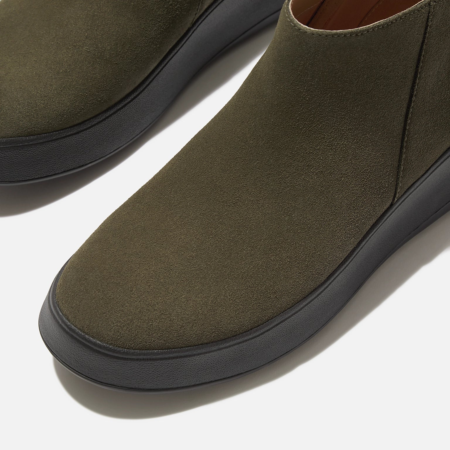 FITFLOP | STIVALI DA DONNA | STIVALETTI FLATFORM CON ZIP IN CAMOSCIO W F MODE OLIVA PROFONDO | VERDE