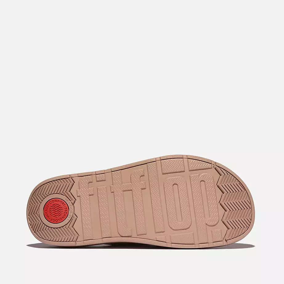FITFLOP | SANDALIAS | MUJER | GEN FF BUCKLE TWO BAR LEATHER SLIDES CLASSIC BEIGE | BEIGE
