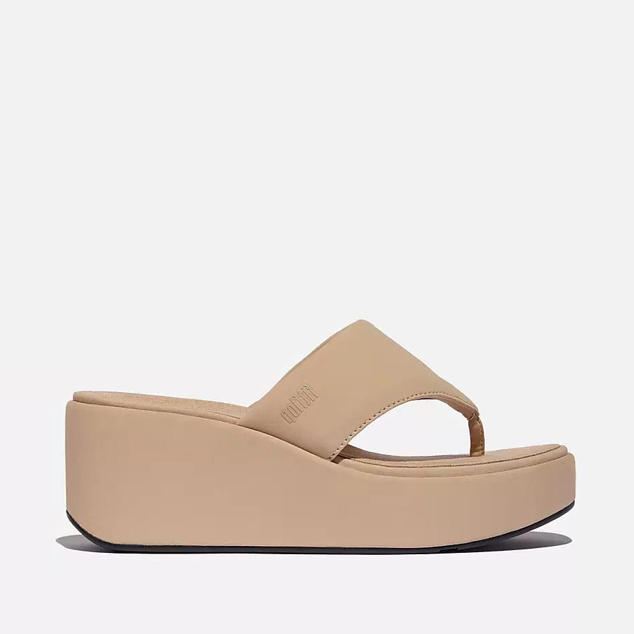 FITFLOP | WOMEN'S SANDALS | GEN FF BUCKLE TWO BAR LEATHER SLIDES LIGHT TAN | BLACK
