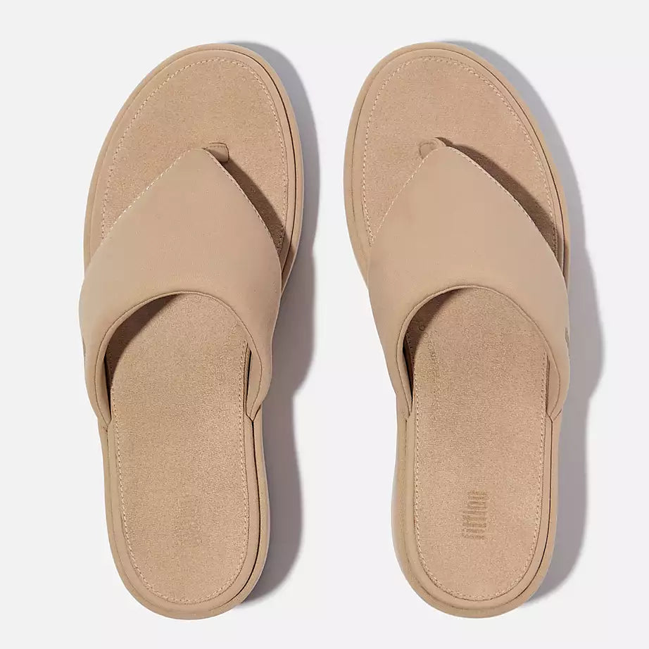 FITFLOP | WOMEN'S SANDALS | GEN FF BUCKLE TWO BAR LEATHER SLIDES LIGHT TAN | BLACK