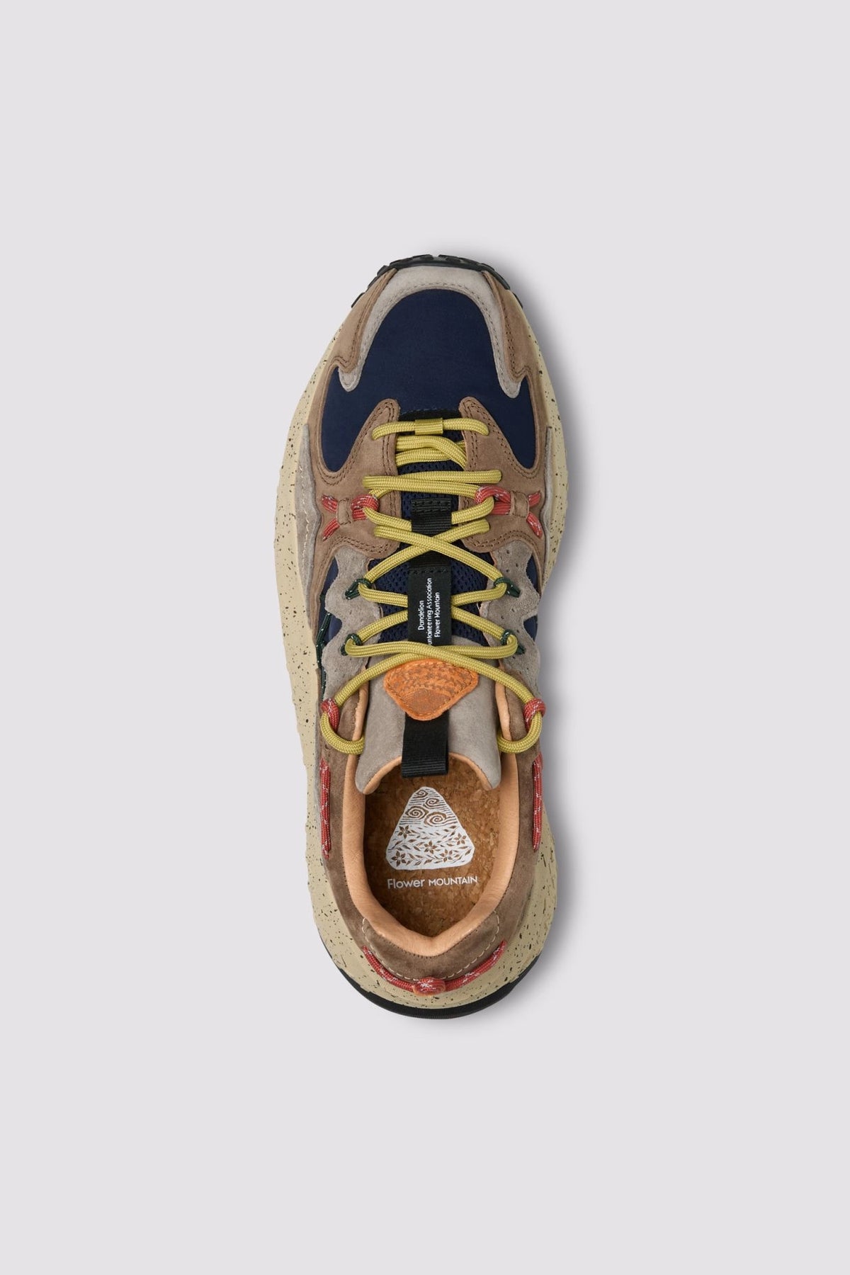 FLOWER MOUNTAIN Yamabushi MAN Suede/nylon Brown-black-mud: brązowy sneakersy dla mężczyzn