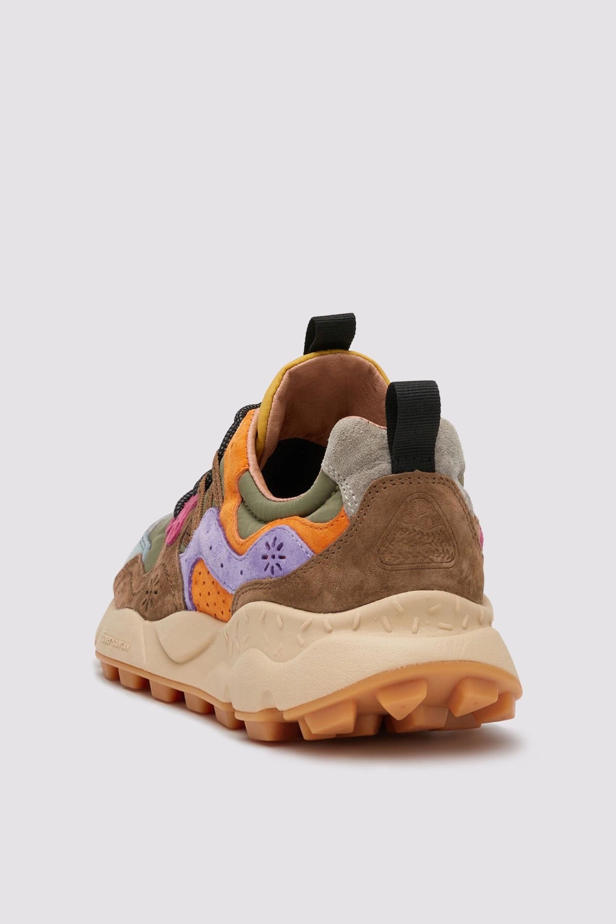 FLOWER MOUNTAIN Yamano 3 UNI Suede/nylon Kaki-multi: multicolor baskets pour femme