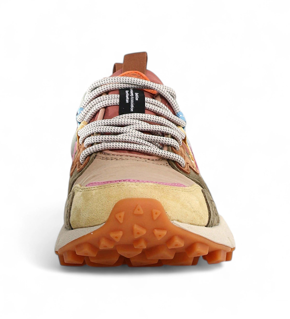 FLOWER MOUNTAIN Yamano 3 Woman Suede/nylon Cream-military-pink: multicolor 运动鞋 女士