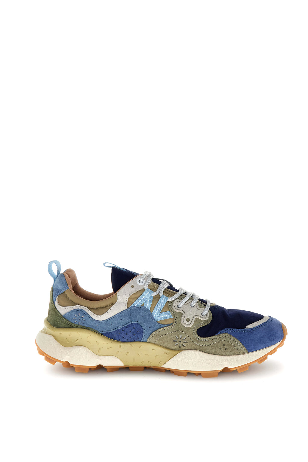 FLOWER MOUNTAIN | BASKETS | UNISEXE | YAMANO 3 HOMME DAIM/NYLON BLEU MARINE | PRINTEMPS ÉTÉ