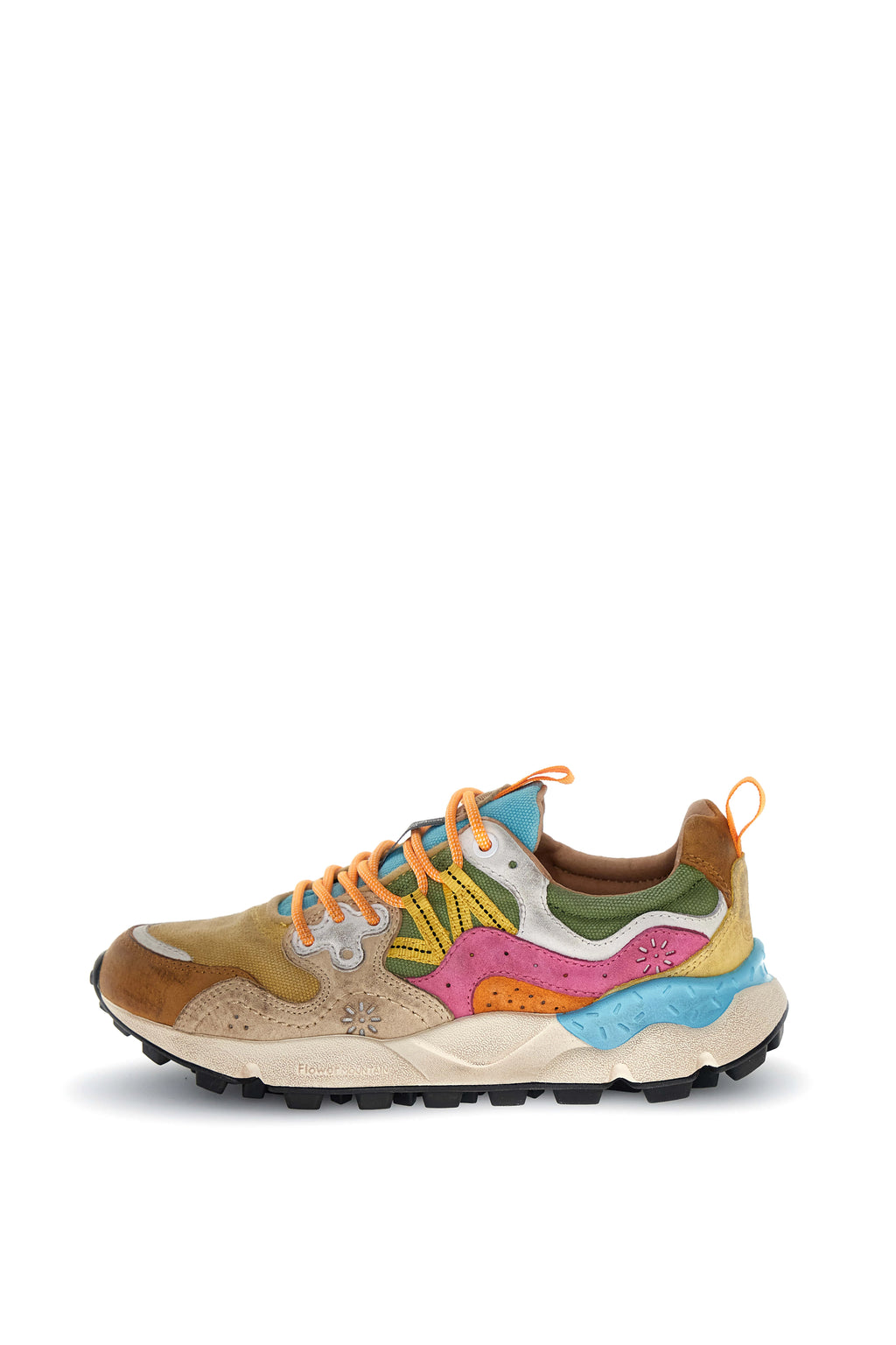 FLOWER MOUNTAIN Yamano 3 Woman Suede/canvas/washed Brown: brun sneakers för dam