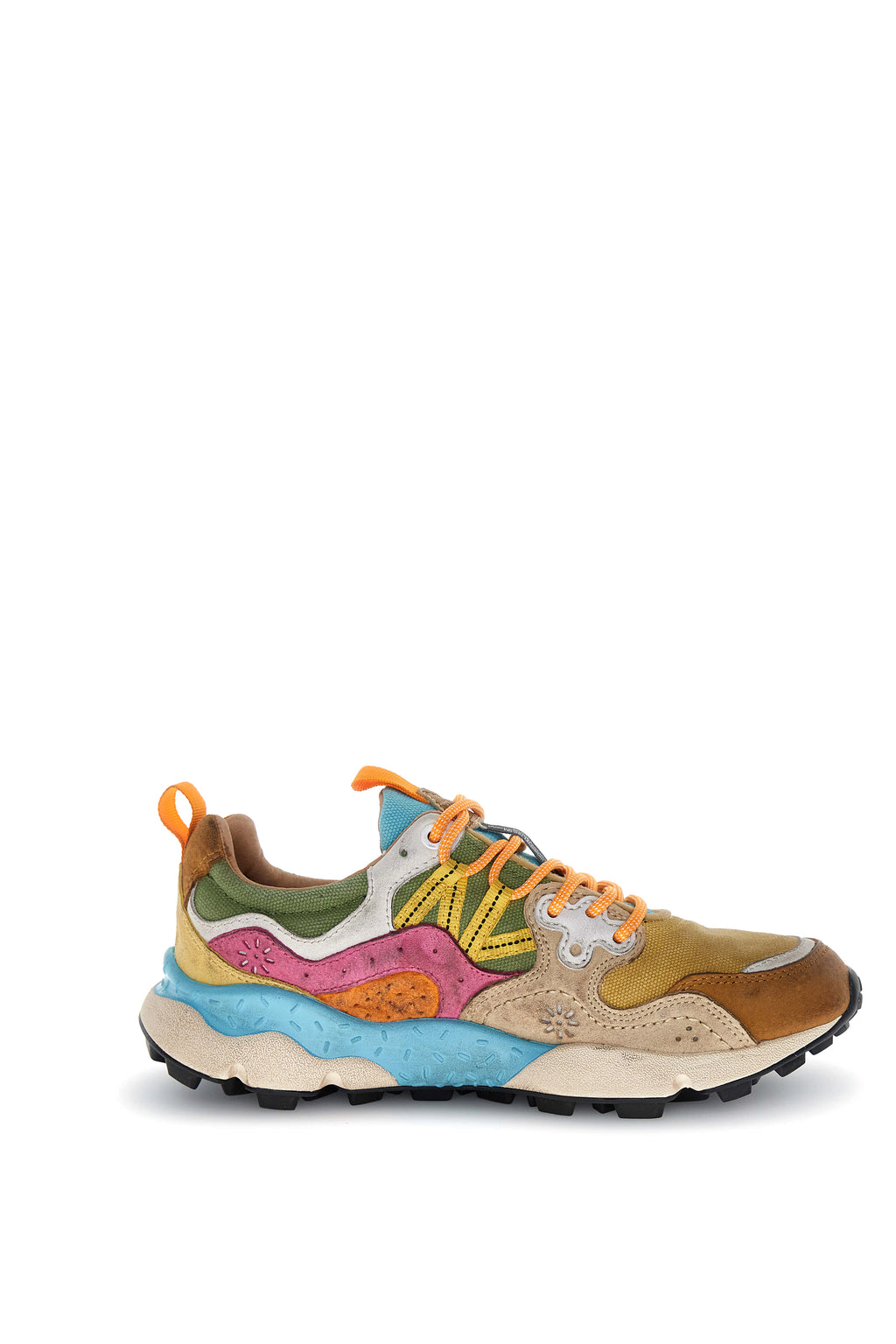 FLOWER MOUNTAIN Yamano 3 Woman Suede/canvas/washed Brown: brun sneakers för dam