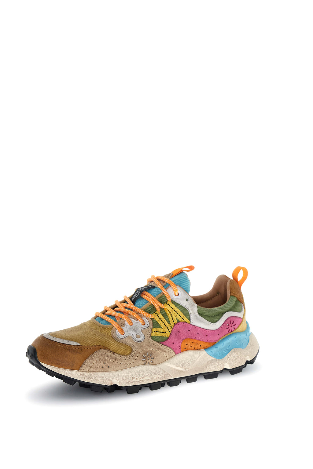 FLOWER MOUNTAIN Yamano 3 Woman Suede/canvas/washed Brown: brun sneakers för dam