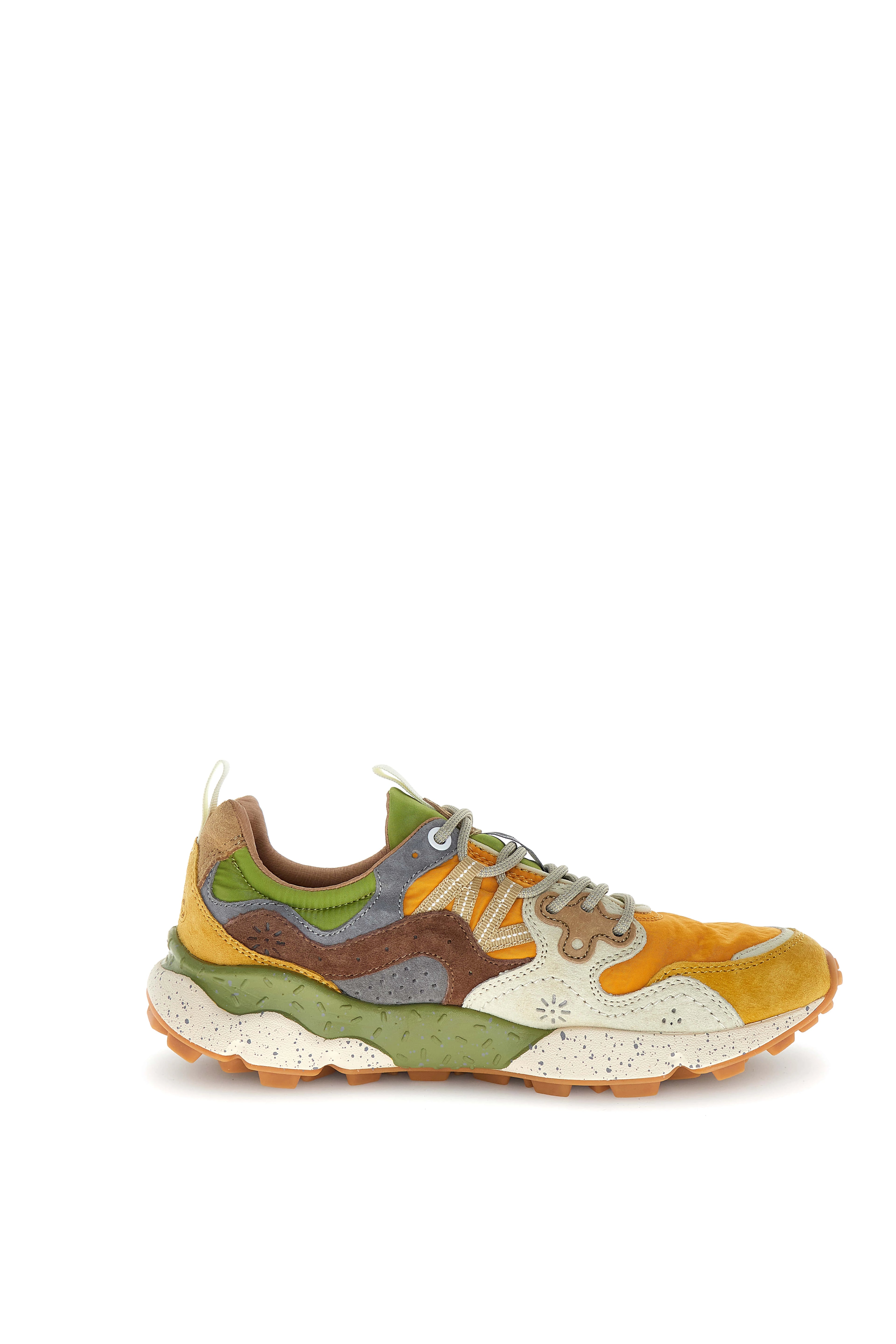 FLOWER MOUNTAIN | SNEAKERS | UNISEX | YAMANO 3 UNI SUEDE/NYLON OCHER | NARANJA