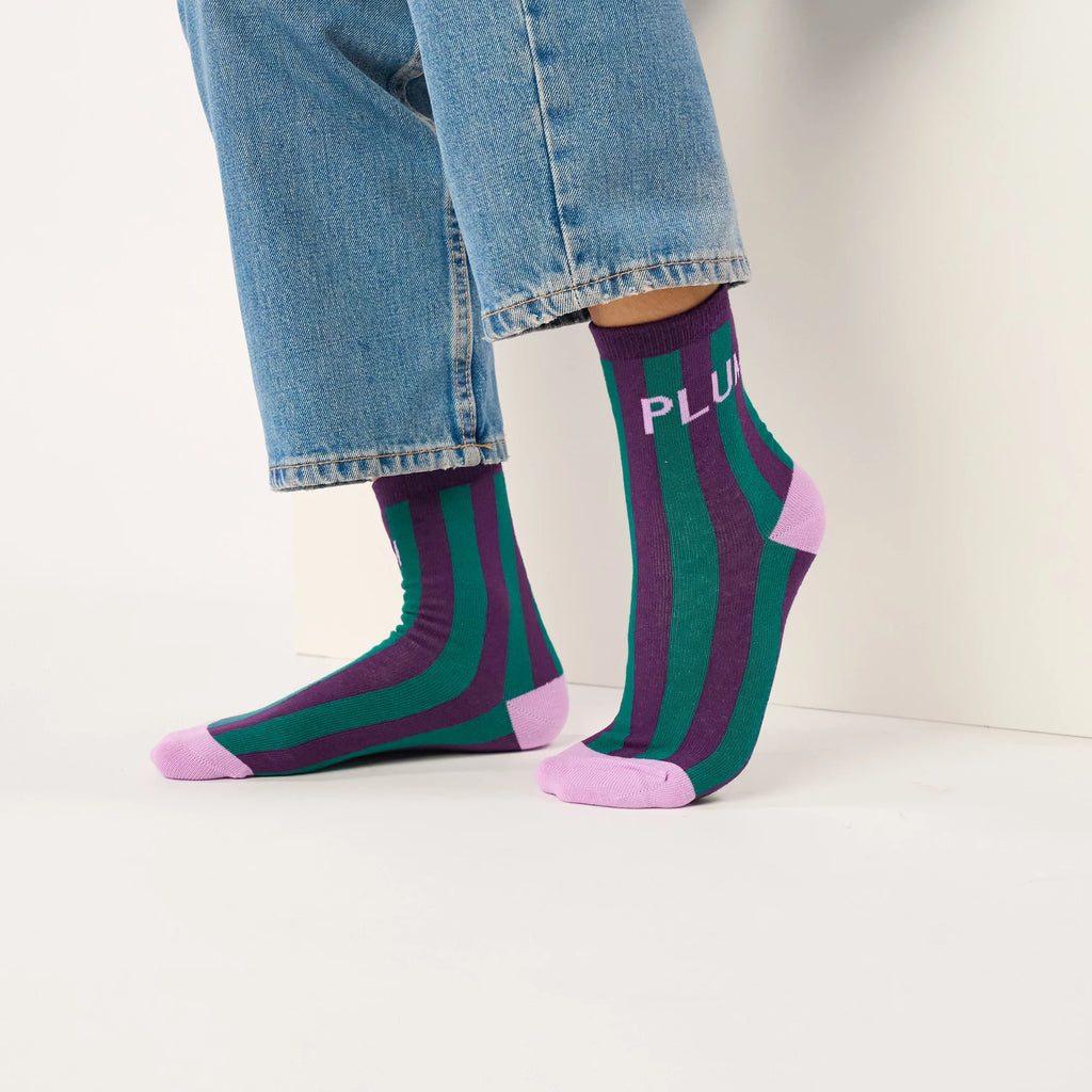 BILLYBELT | CALCETINES | MUJER | MESSAGE COMBED PLUM | VERDE